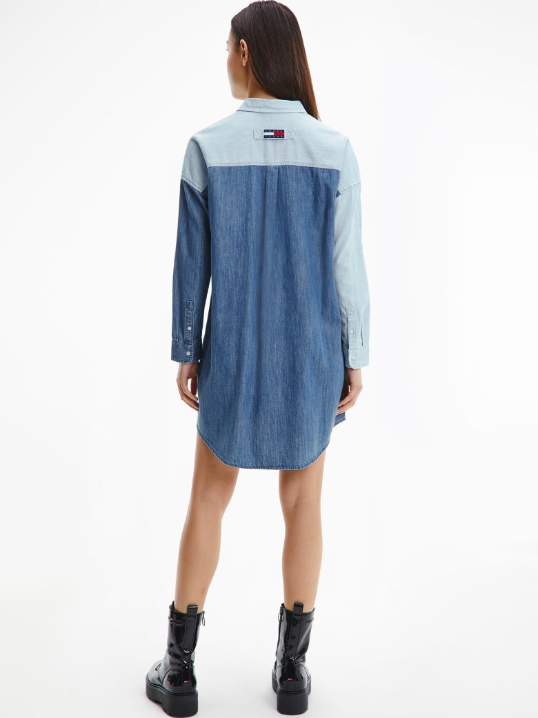Tommy Jeans Dress - TJW ARCHIVE DENIM SHIRT DRESS blue