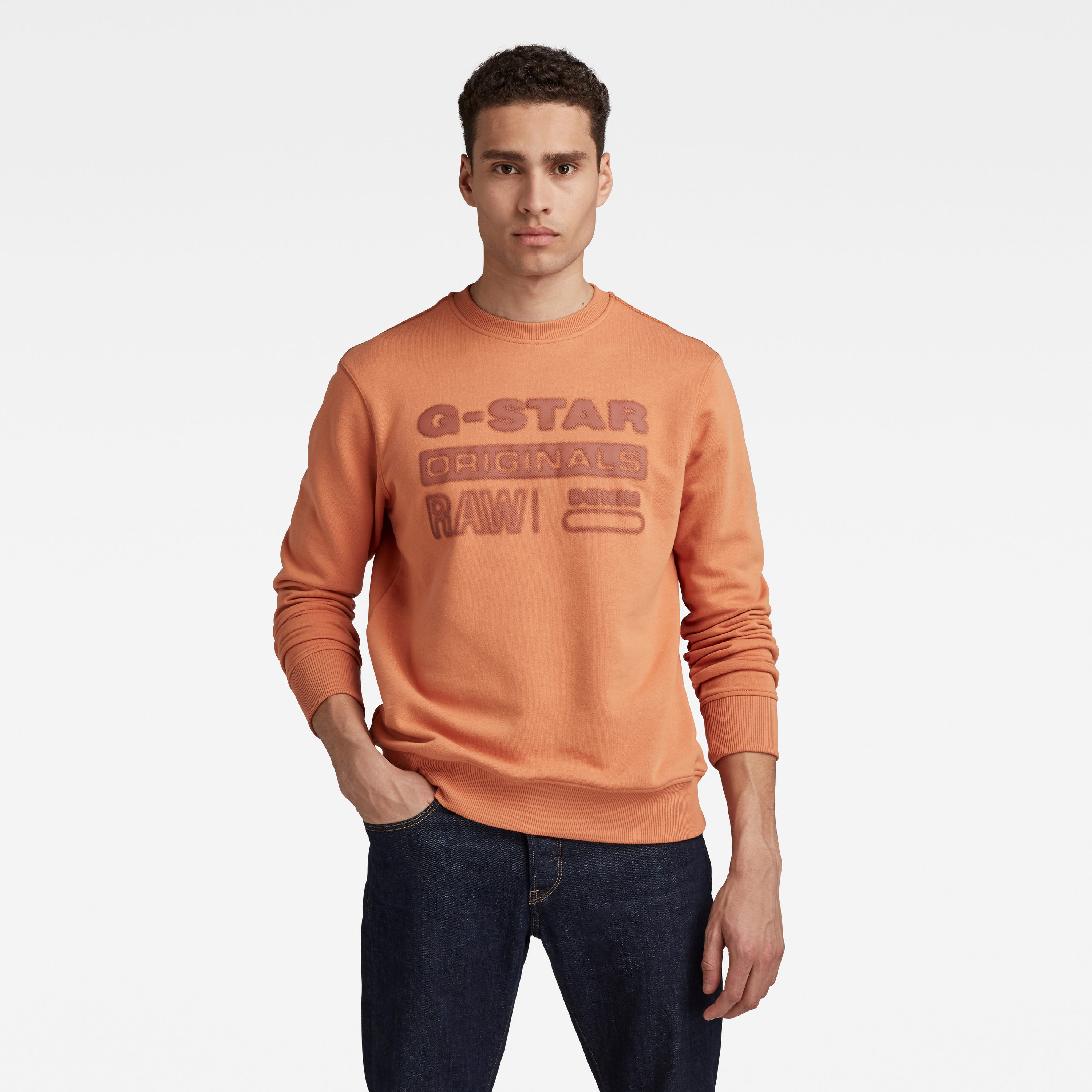 G-STAR Sweatshirt - Originals Logo Sw Orange