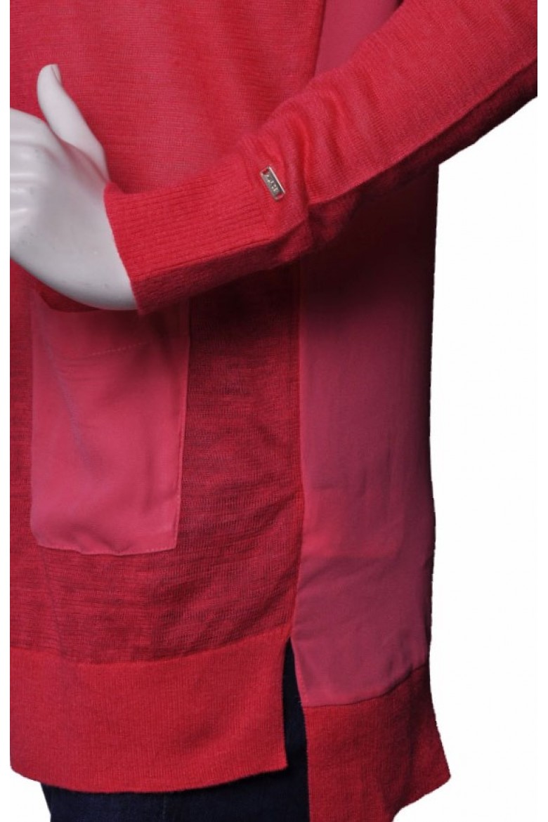 Tommy Hilfiger Sweater - PEPA FABRIC MIX V-NK CARDI red