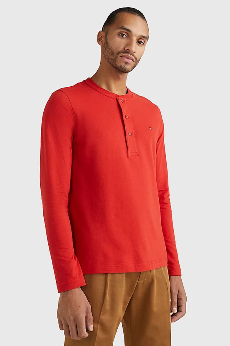 Tommy Hilfiger T-shirt - CLASSIC HENLEY red