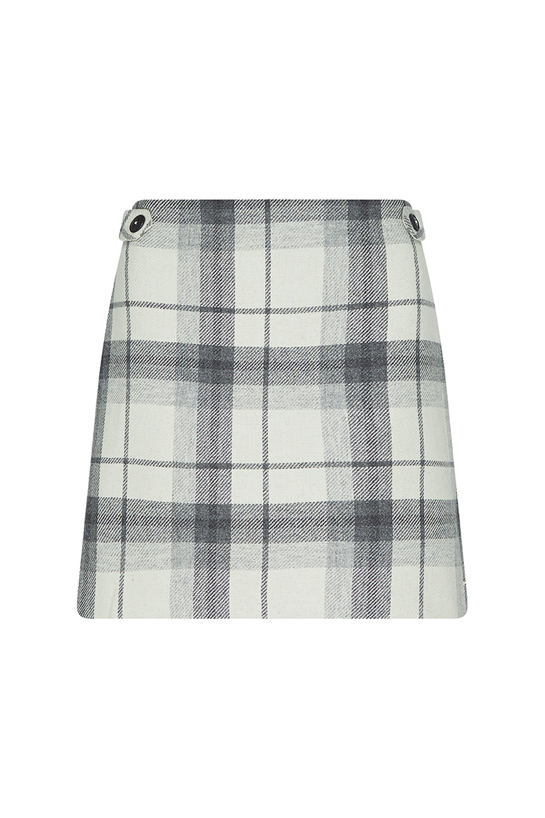 Tommy Hilfiger Skirt - WOOL BEIGE CHECK MINI SKIRT Beige