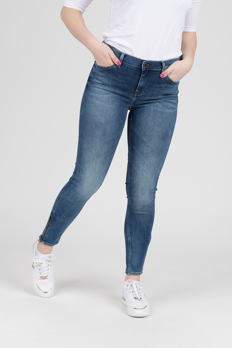 Tommy Jeans Jeans - NORA MID RISE SKNY ANKL ZIP MNM blue