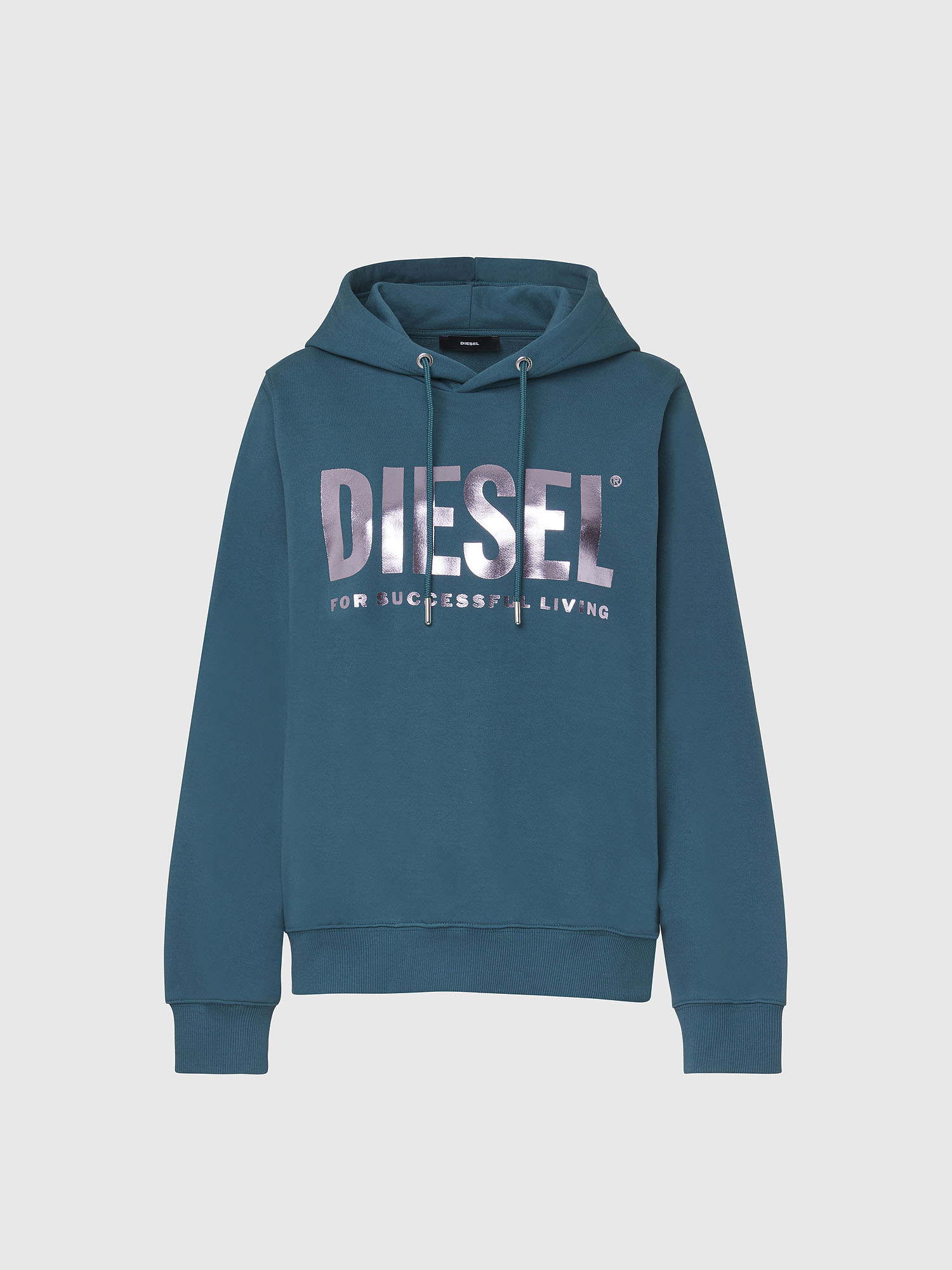 Diesel Sweatshirt - FANGHOODLOGO SWEATSHIRT blue-green