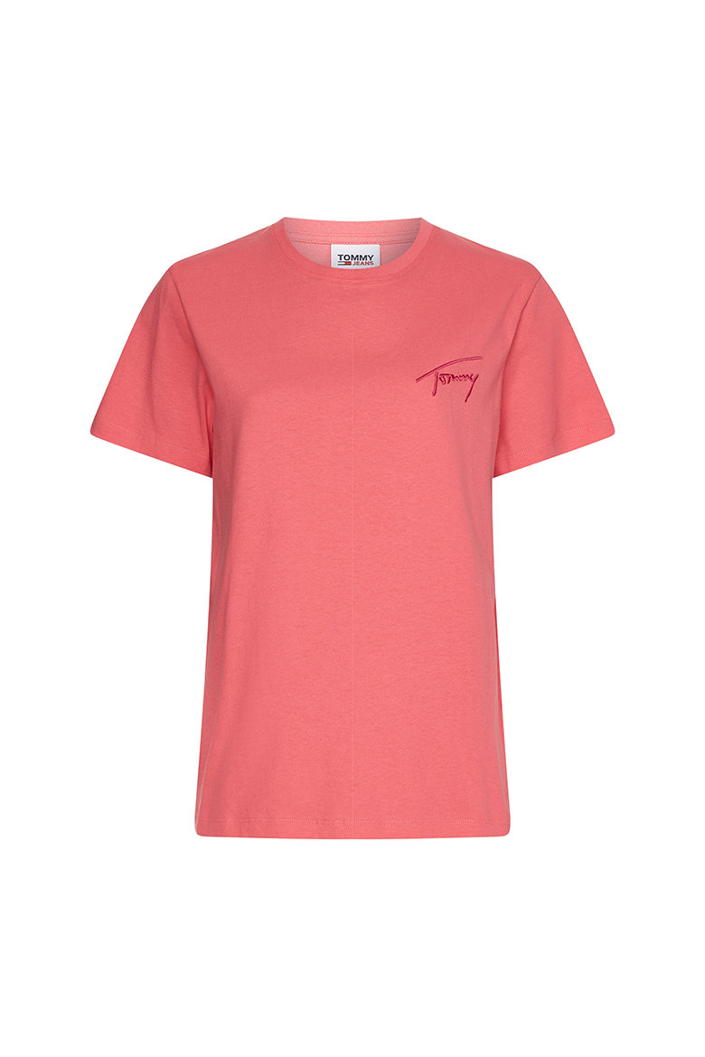 Tommy Jeans T-Shirt - TJW RLXD TOMMY SIGNATURE SS Pink