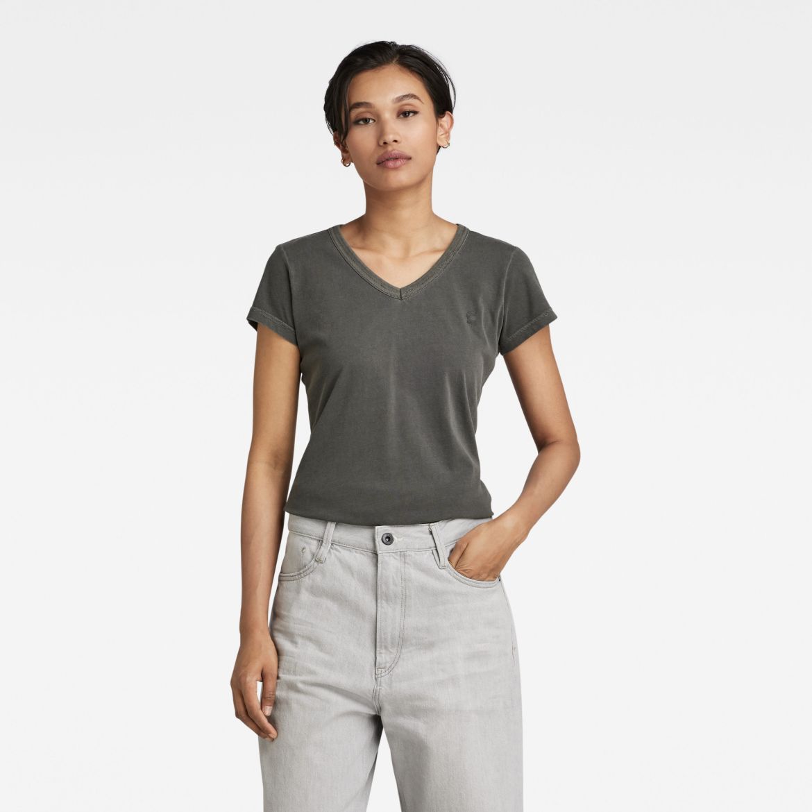 G-STAR T-shirt - Eyben slim v t wmn s\s grey