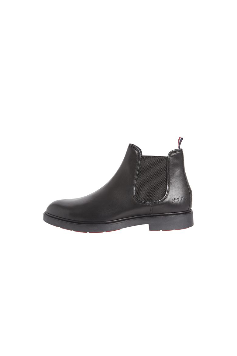 Tommy Hilfiger Boots - ELEVATED ROUNDED LTH CHELSEA black