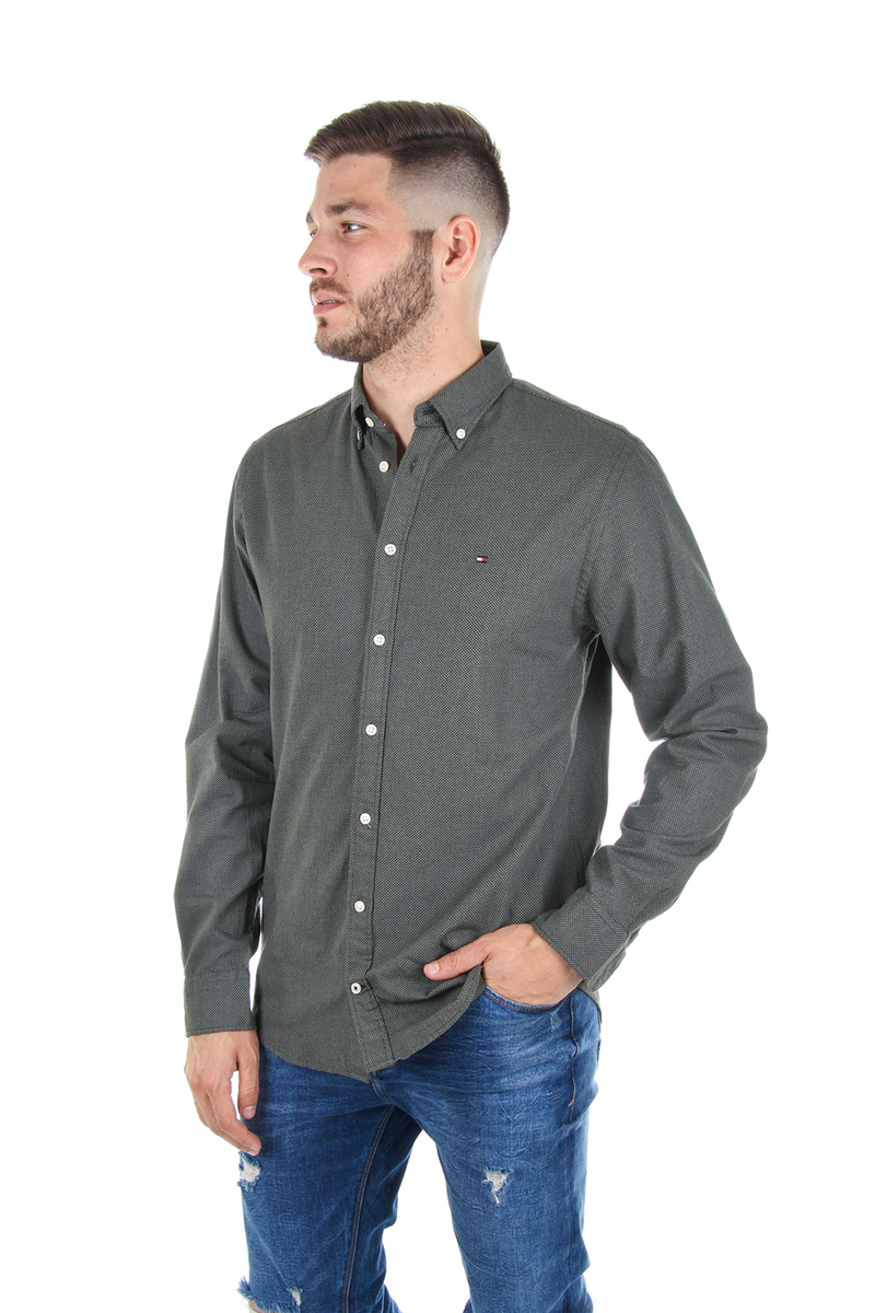 Tommy Hilfiger Shirt - HEATHER DOT PRINT SHIRT grey