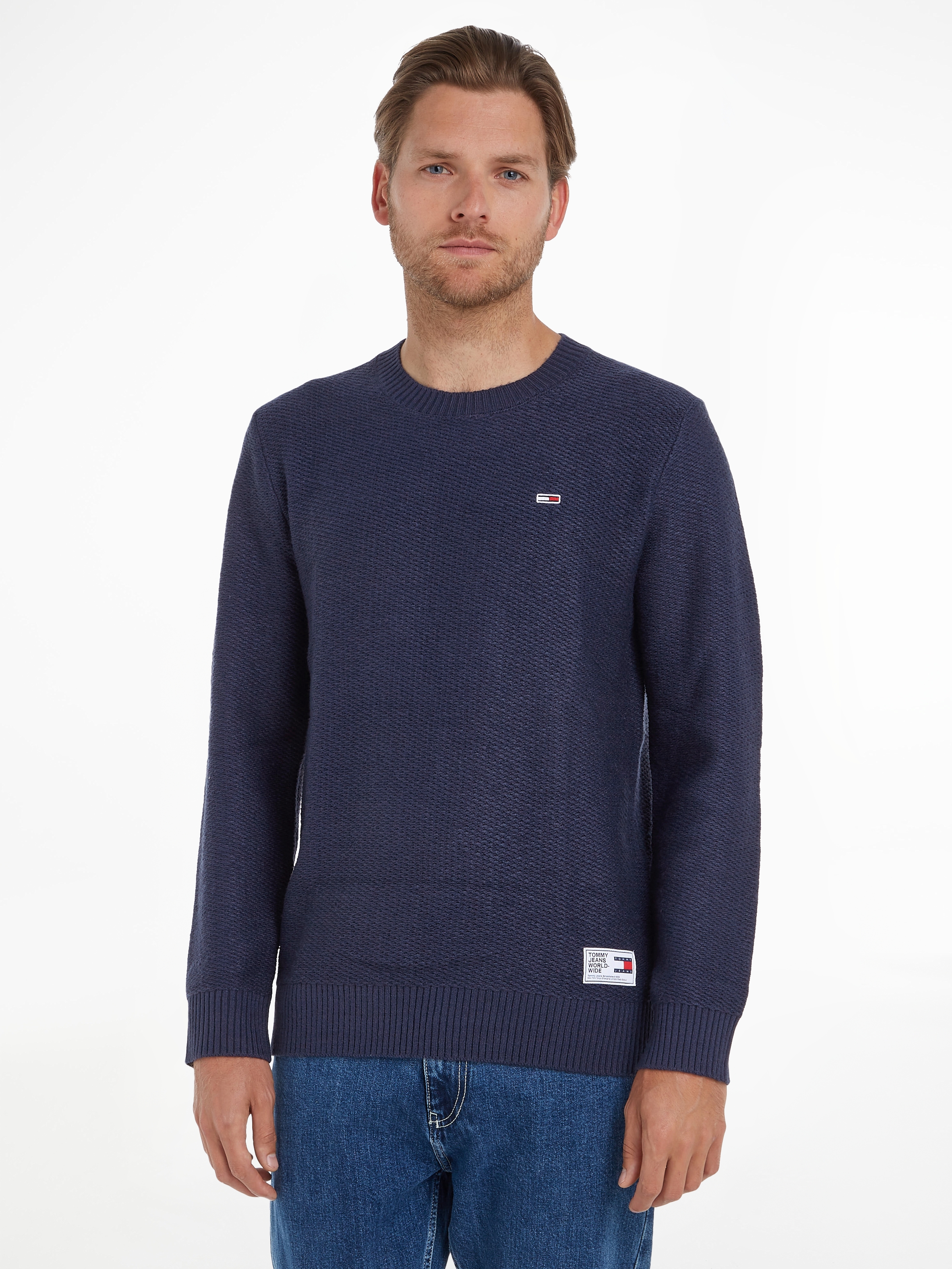 Tommy Jeans Sweater - TJM REG STRUCTURED S blue
