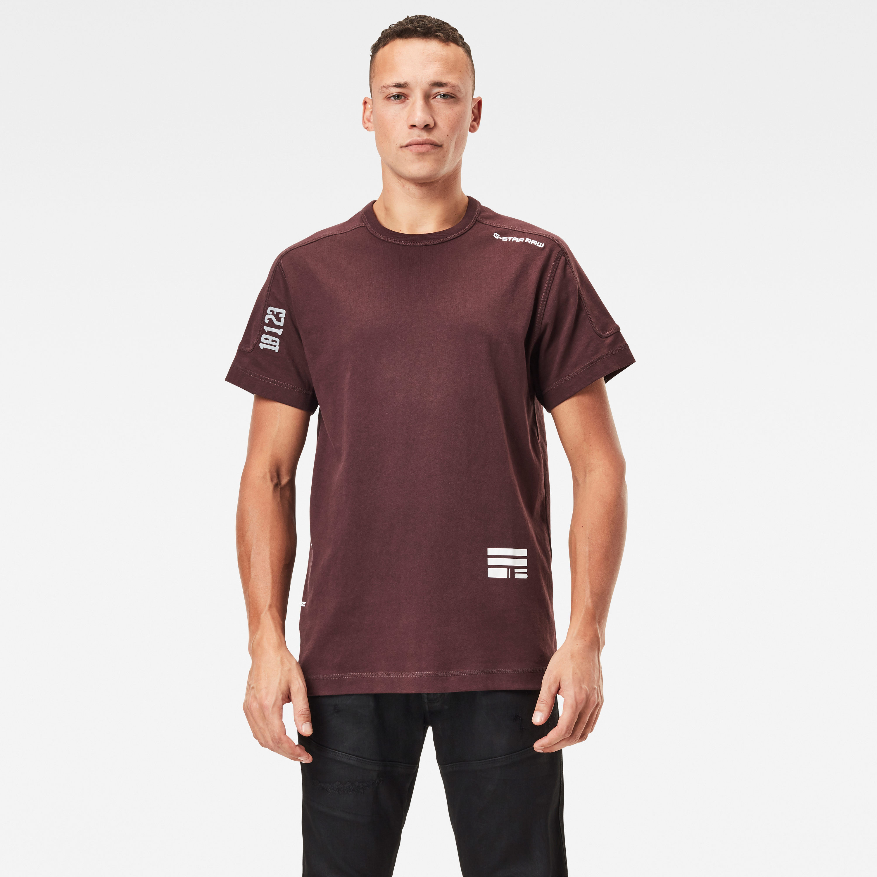 G-STAR T-shirt - Multi Logo+ Korpaz R T Ss Burgundy