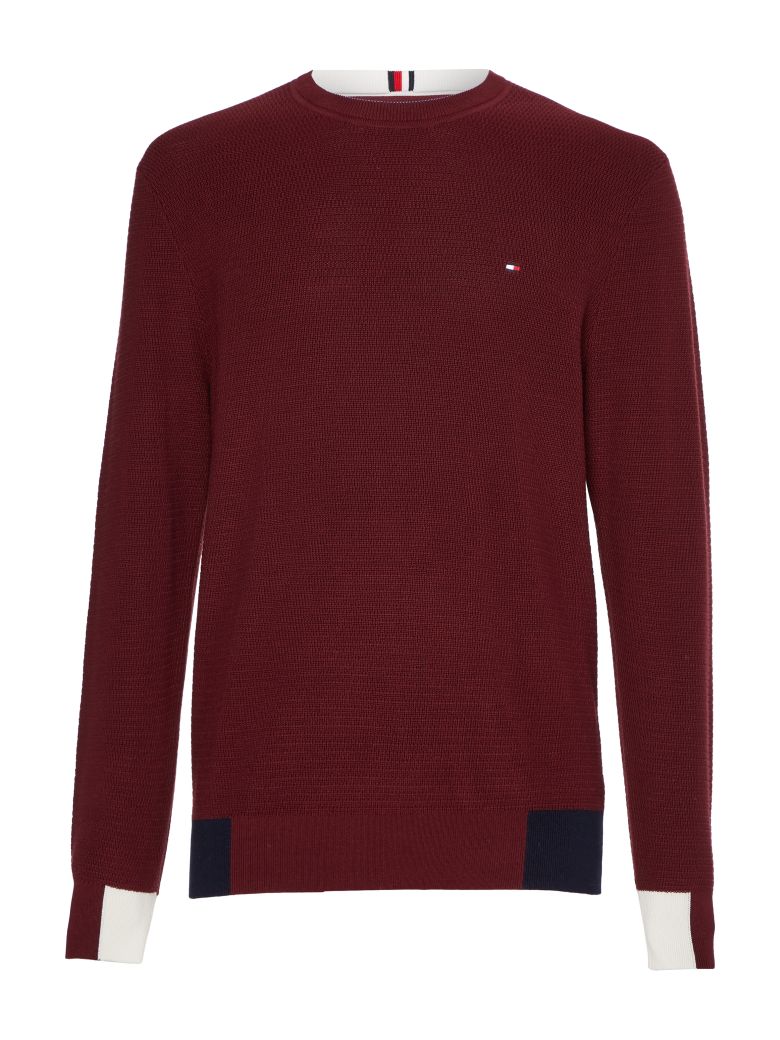 Tommy Hilfiger Sweater - RWB BLOCK PLACEMENT CREW red