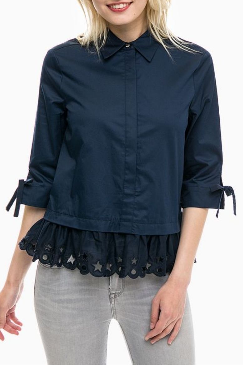 Tommy Hilfiger Blouse - HAYETTE BLOUSE 1/2 S Dark Blue