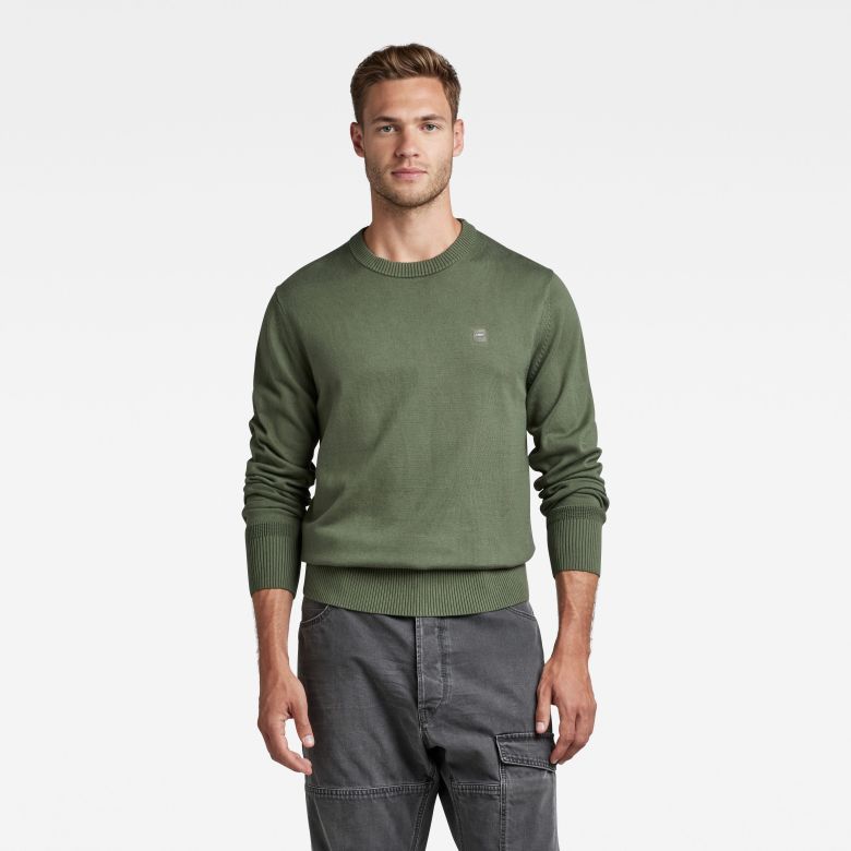 G-STAR Sweater - Premium core r knit green