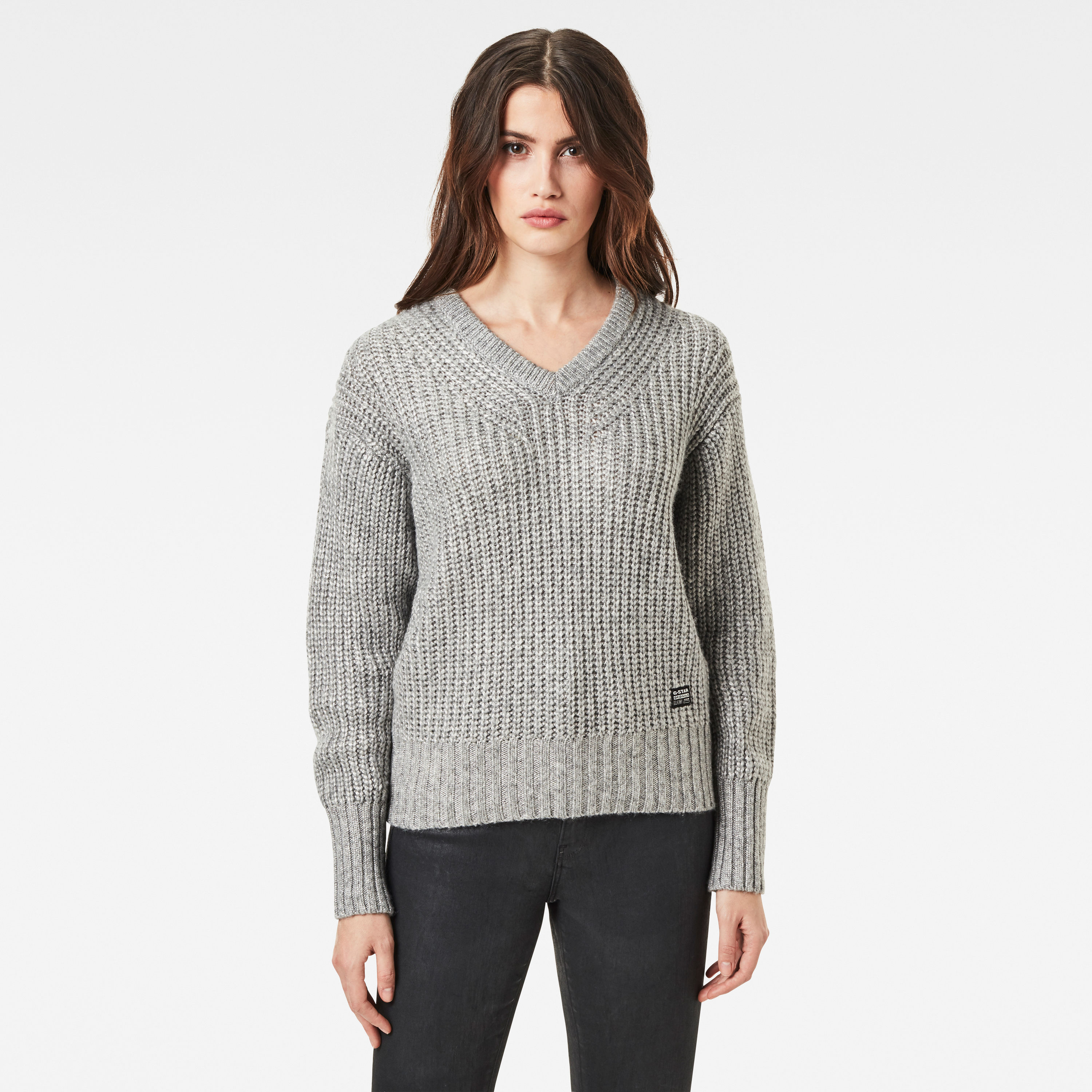 G-STAR Sweater - Villarn loose in knit wmn l\s grey