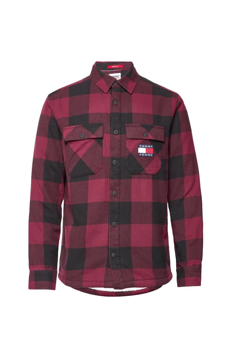 Tommy Jeans Shirt - TJM SHERPA FLANNEL O Red