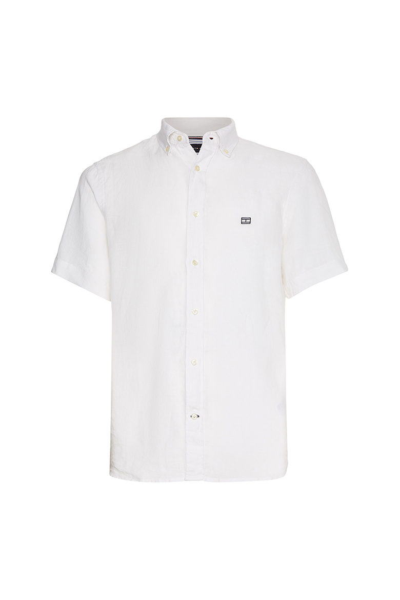 Tommy Hilfiger Shirt - SOLID LINEN RF SHIRT S/S white