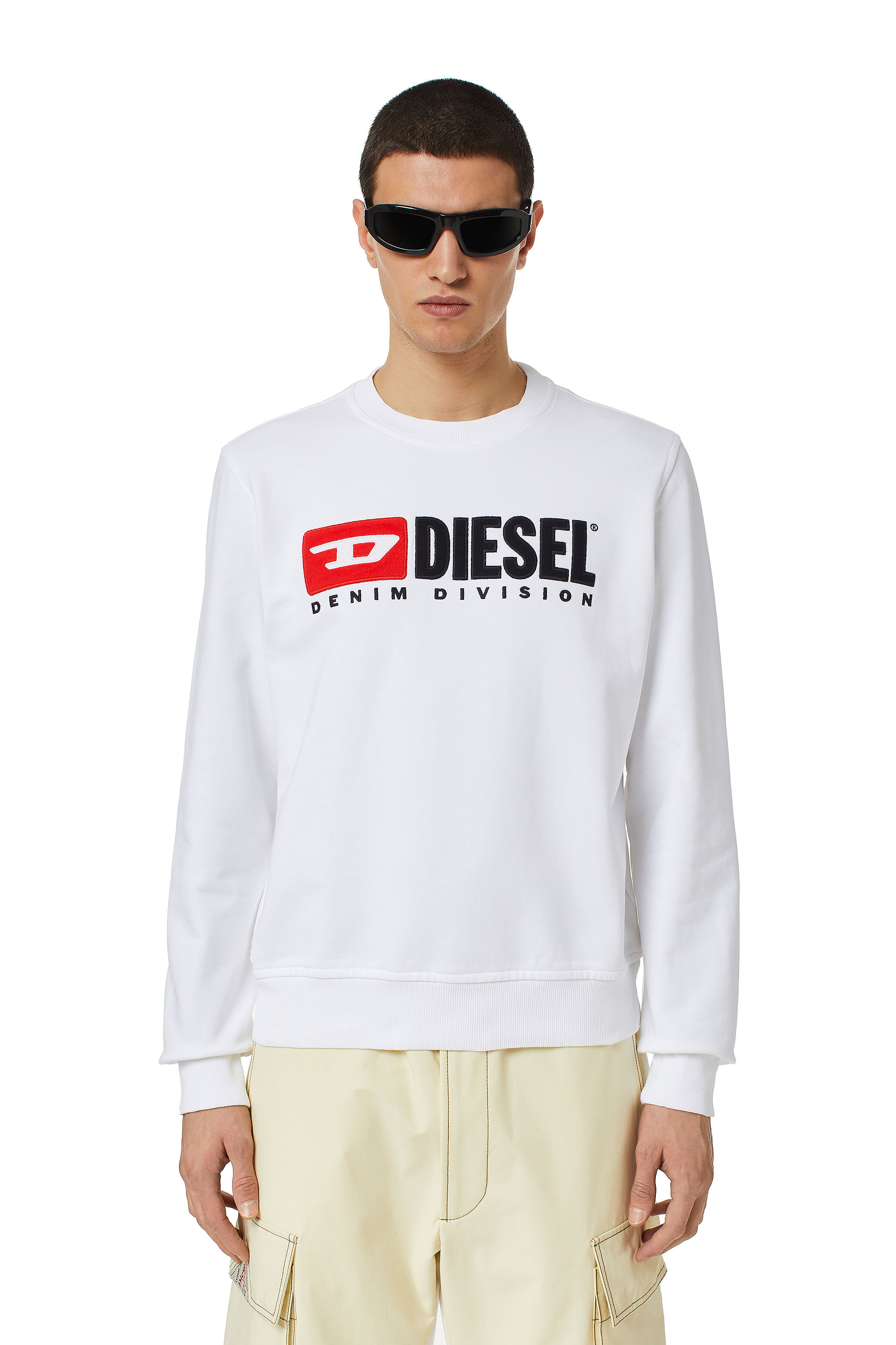 Diesel Sweatshirt - S-GINN-DIV SWEAT-SHIRT White