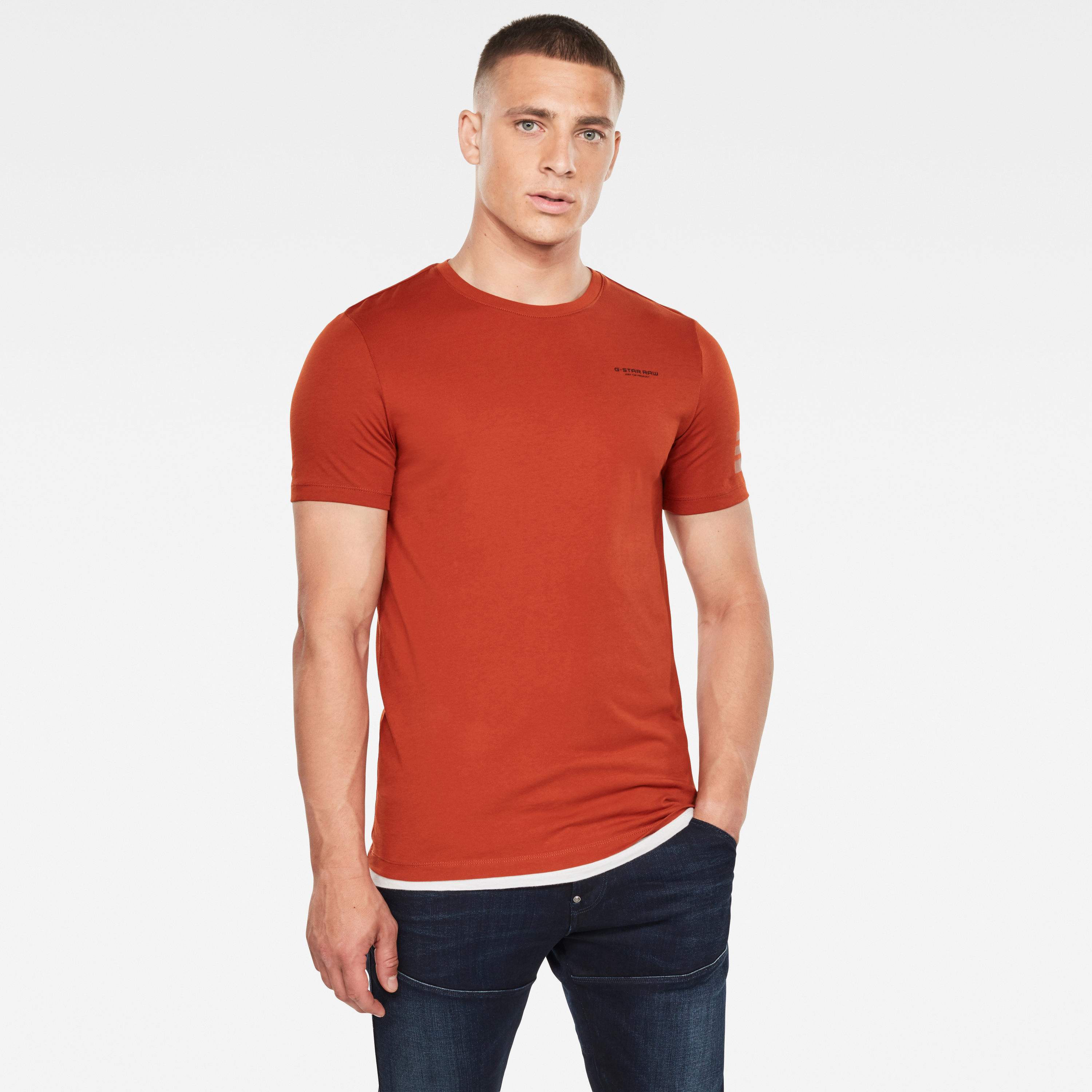 G-STAR T-shirt - Text gr slim r t s\s orange