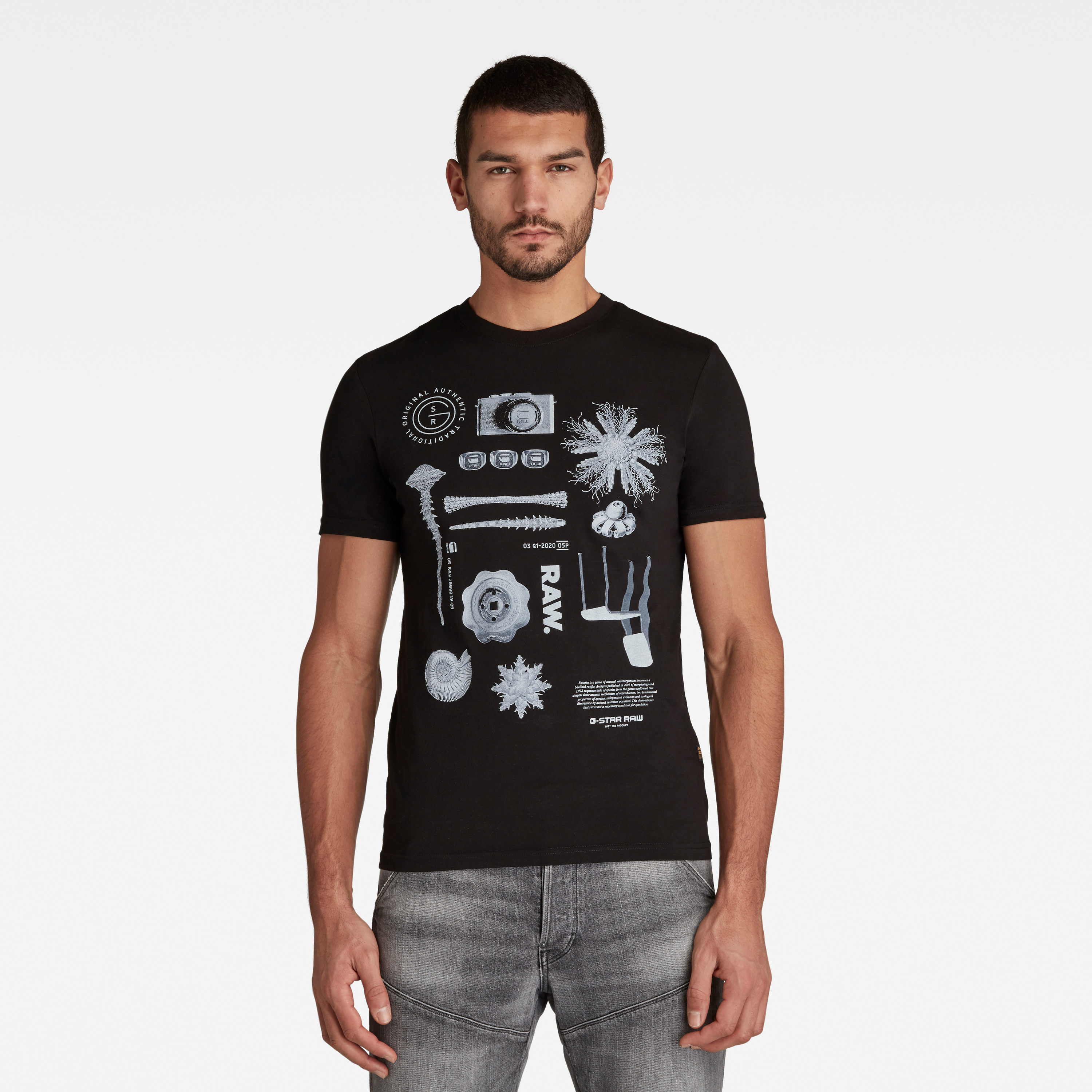 G-STAR T-shirt - Object Raw. Slim R T Ss Black