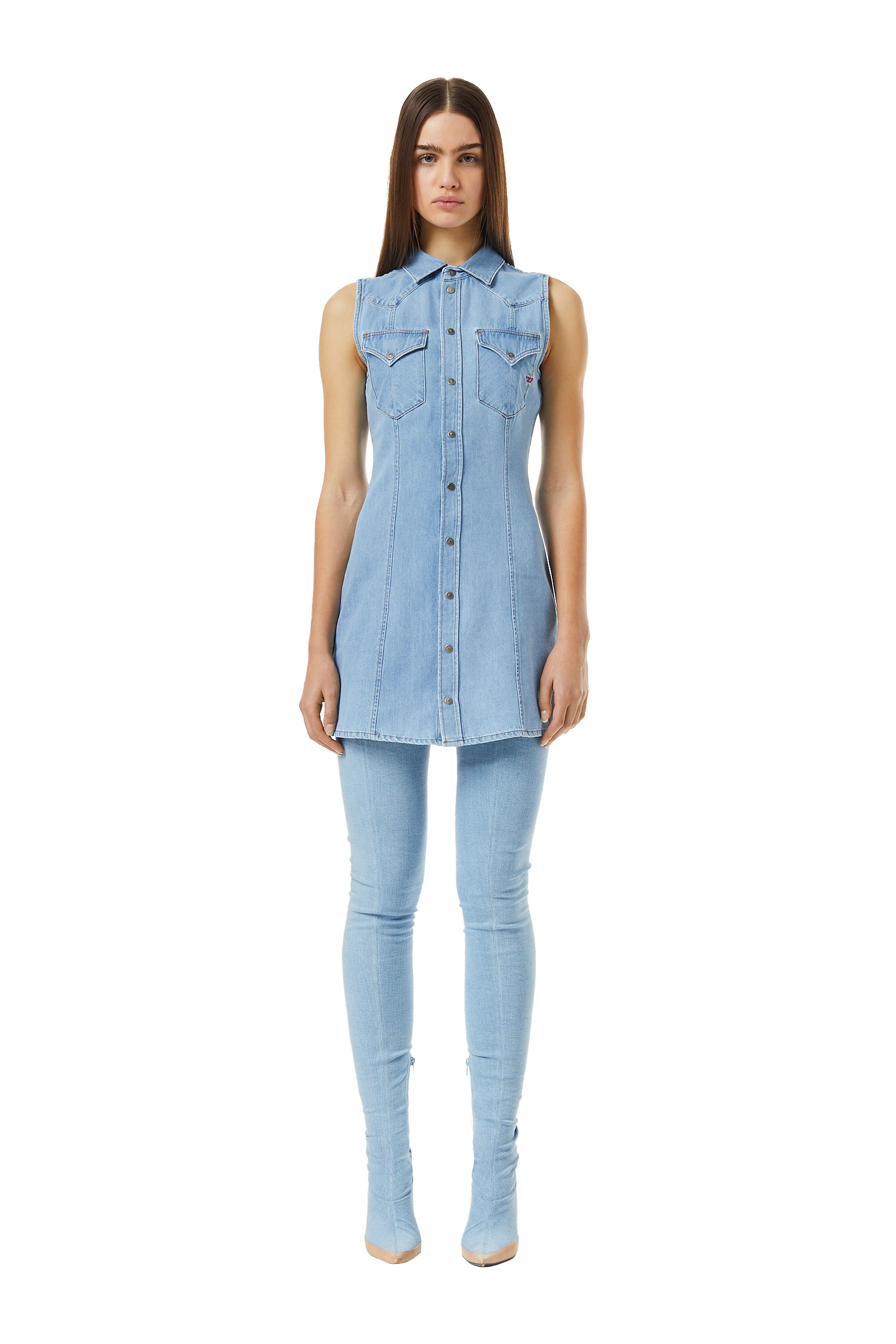 Diesel Dress - DE-GLO-F DRESS Blue