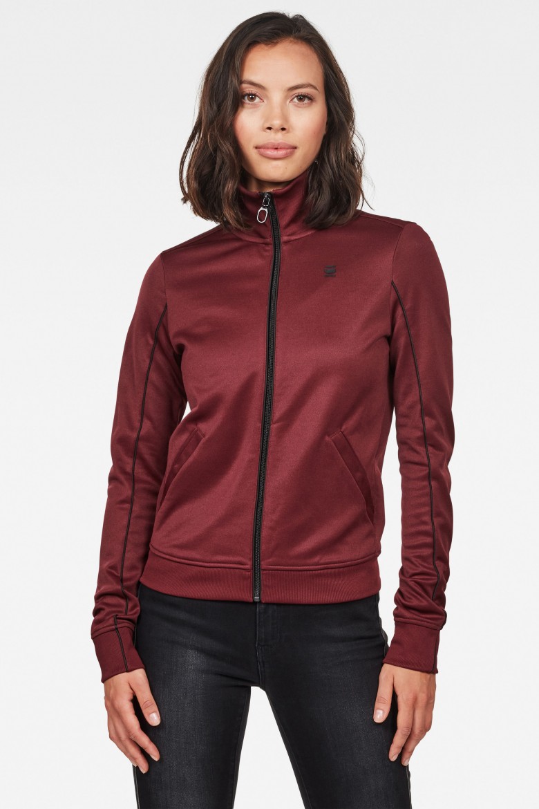 G-STAR Sweatshirt - Lanc slim tracktop sw wmn l\s burgundy