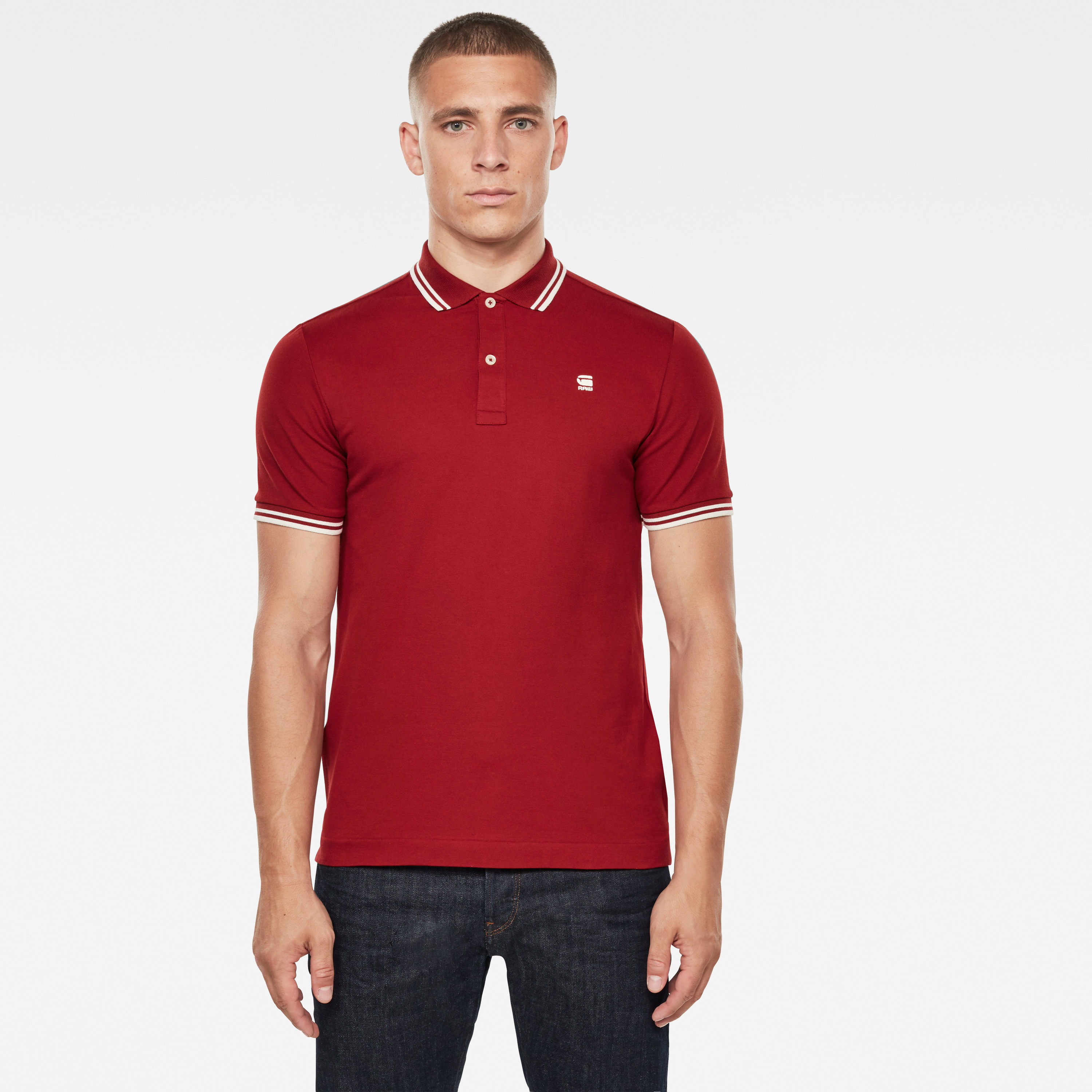 G-STAR Polo shirt - Dunda slim stripe polo s\s red