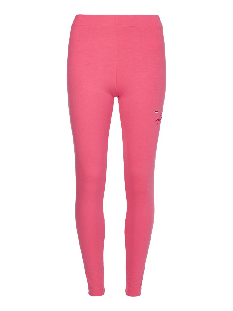 Tommy Jeans Leggings - TJW TOMMY SIGNATURE LEGGING Pink