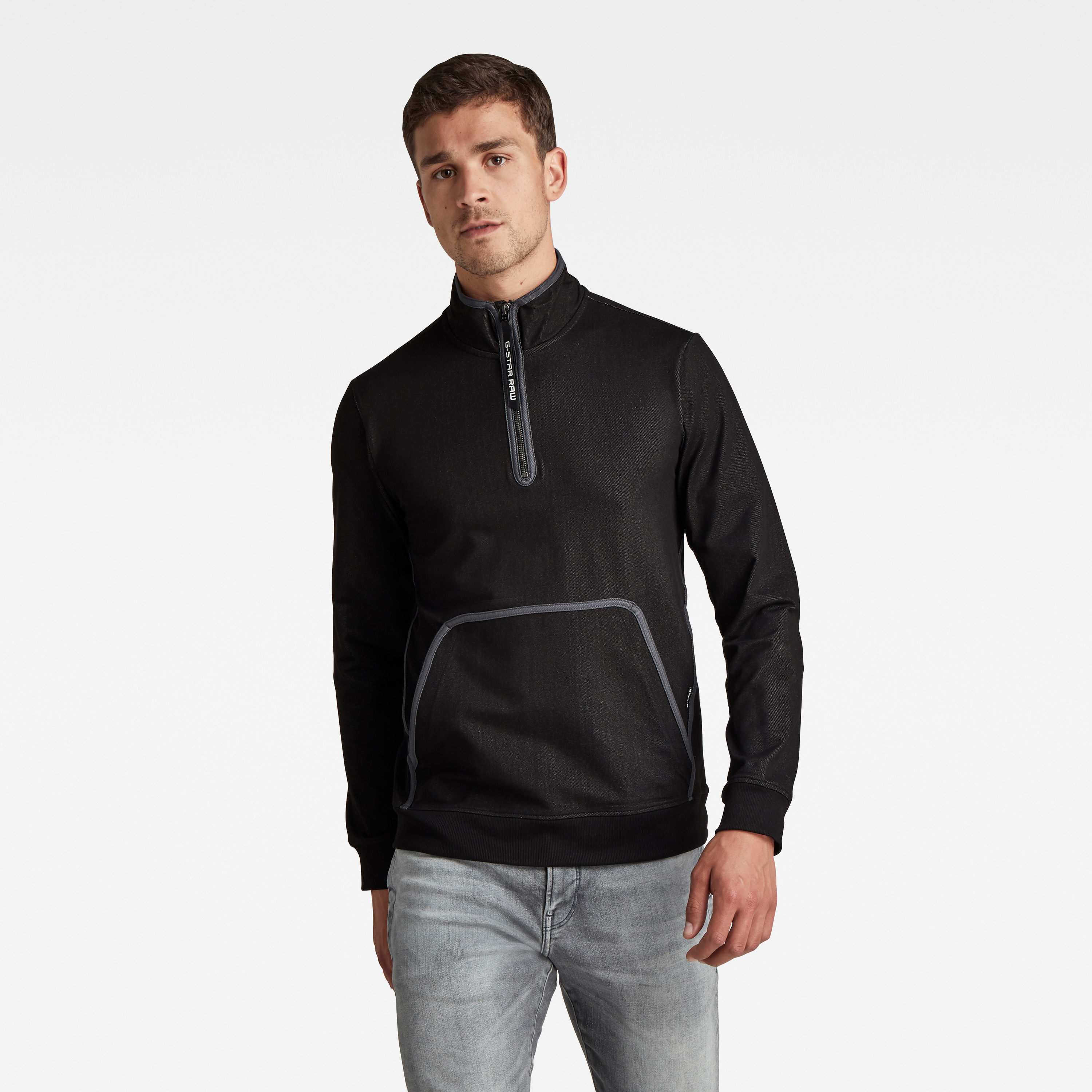 G-STAR Sweatshirt - Half Zip Bound Tweeter T Ls Black