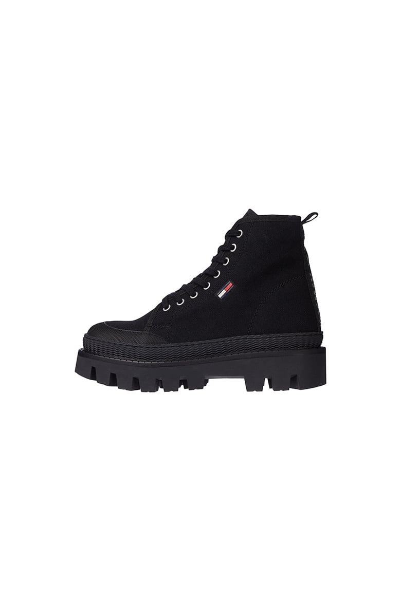 Shoes - Tommy Jeans TOMMY JEANS FLAT BOOT black