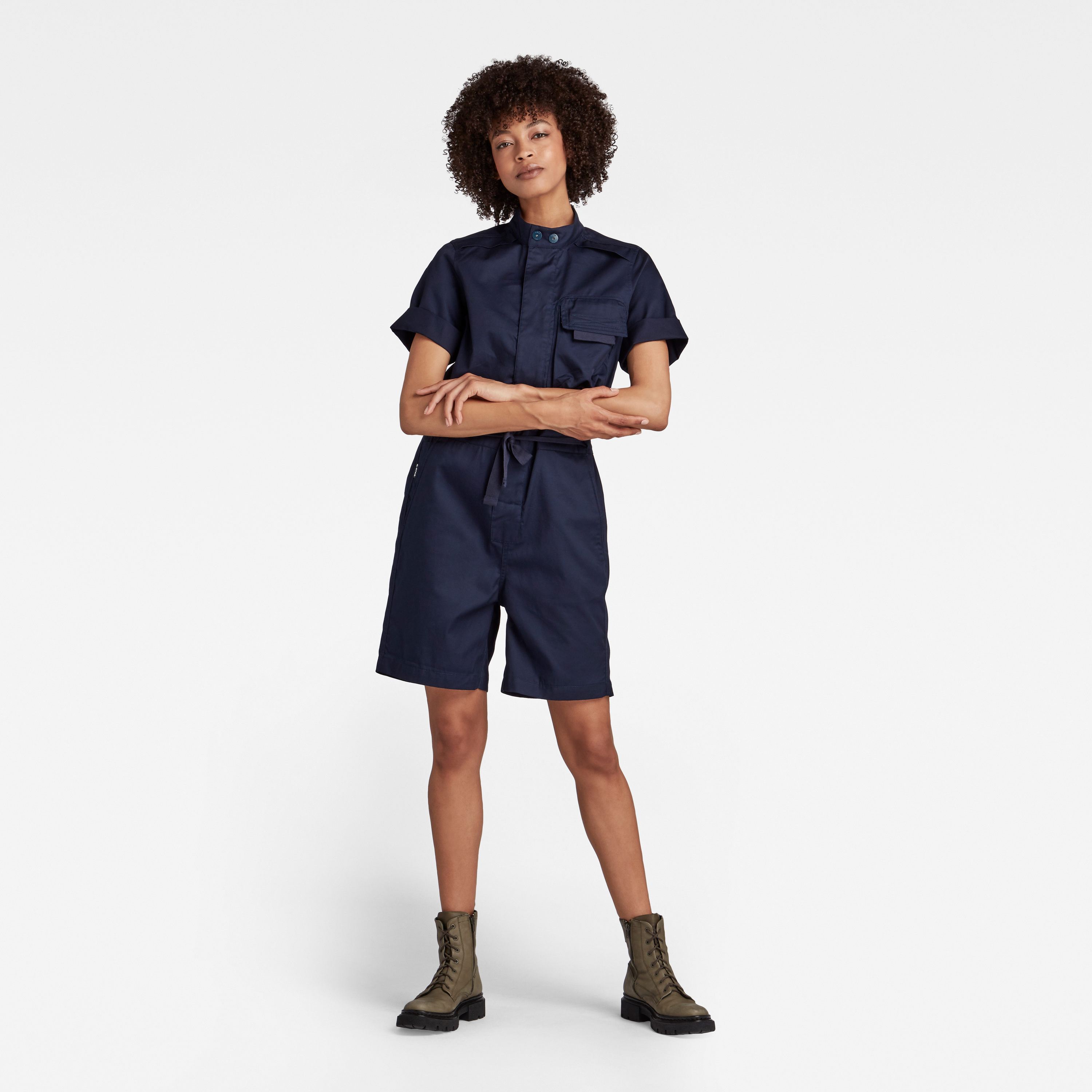 G-STAR Jumpsuit - Shortsleeve Workwear Playsu Dark Blue