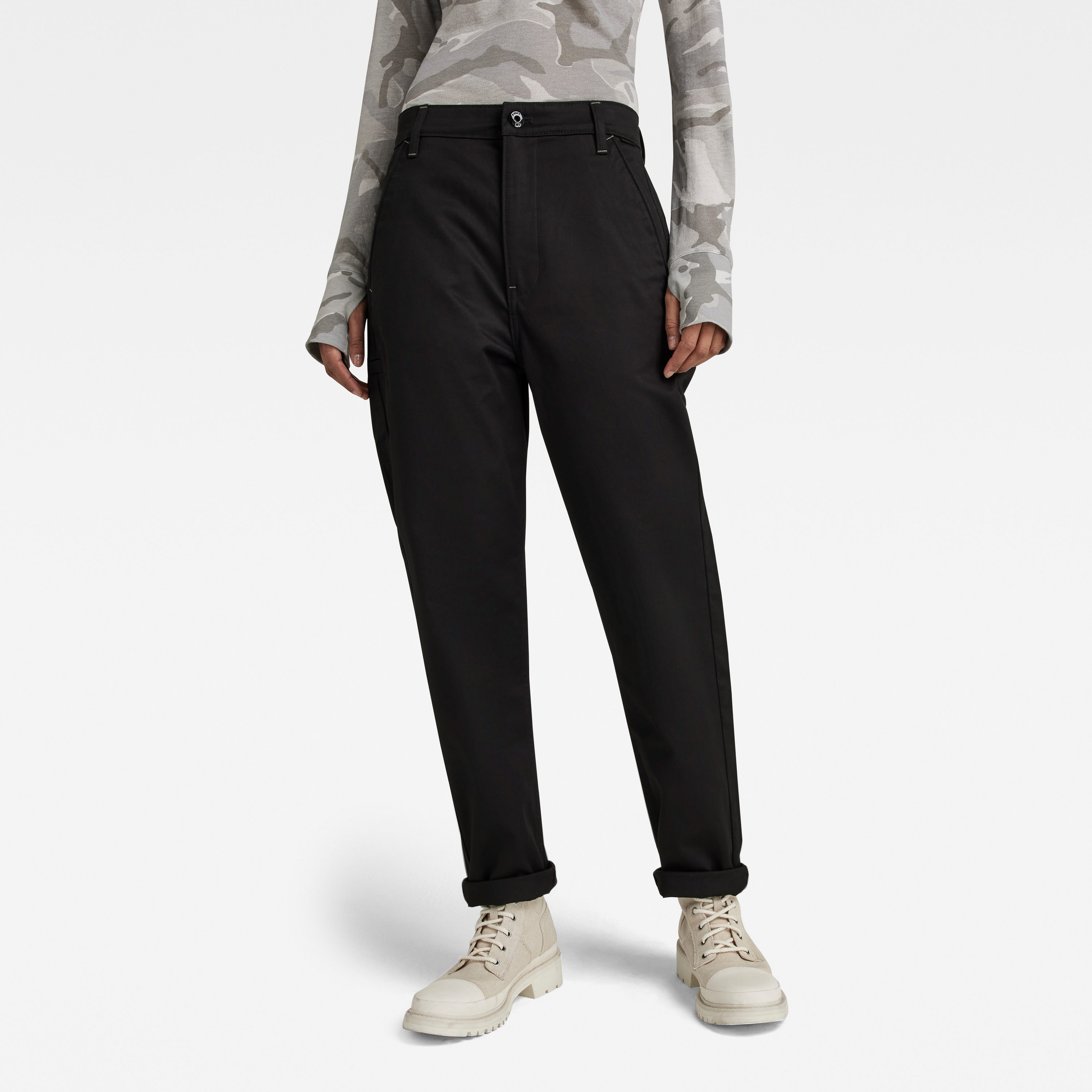 G-STAR Pants - Boyfriend Tapered Chino Wmn Black