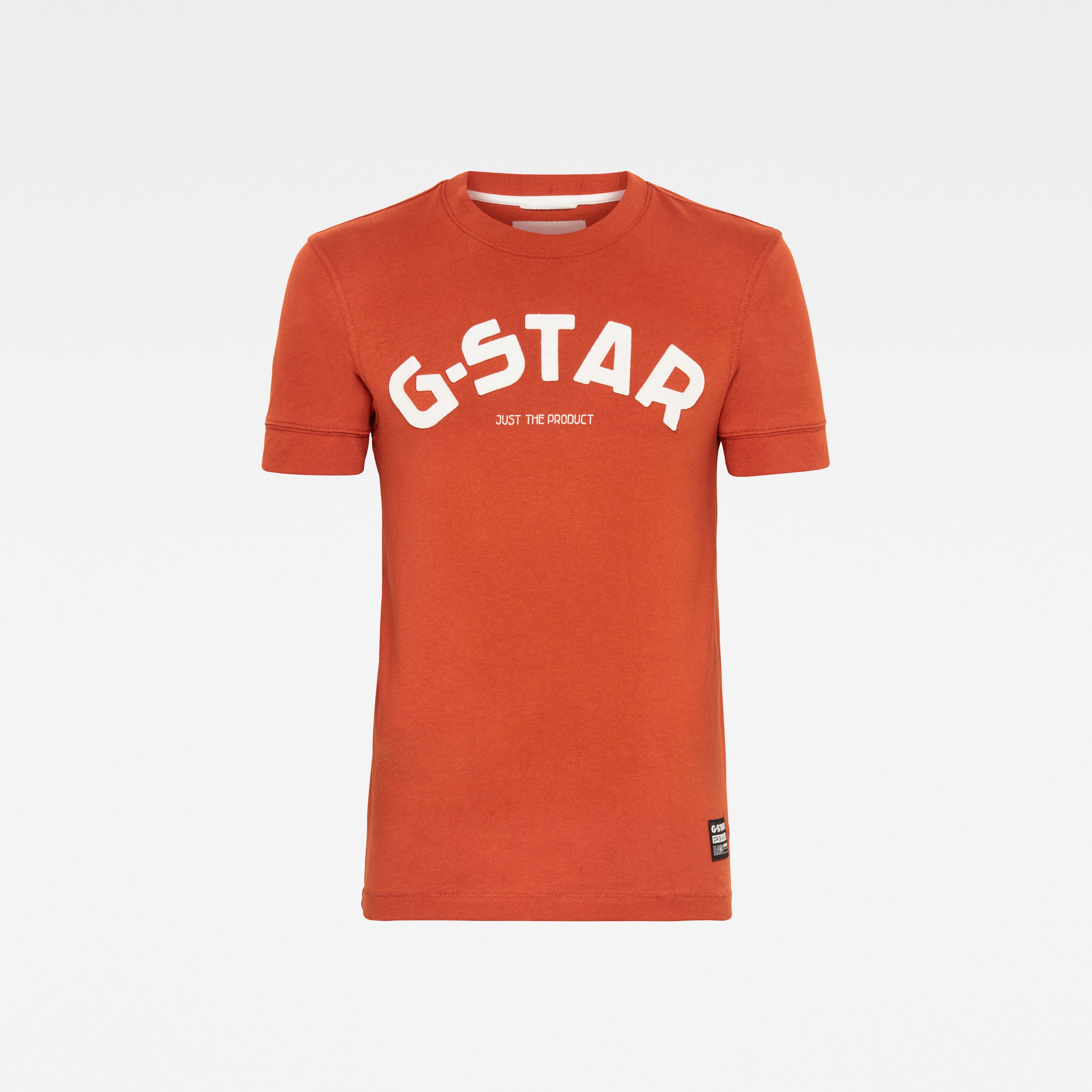 G-STAR T-shirt - Felt Applique Logo Slim R T S\S orange