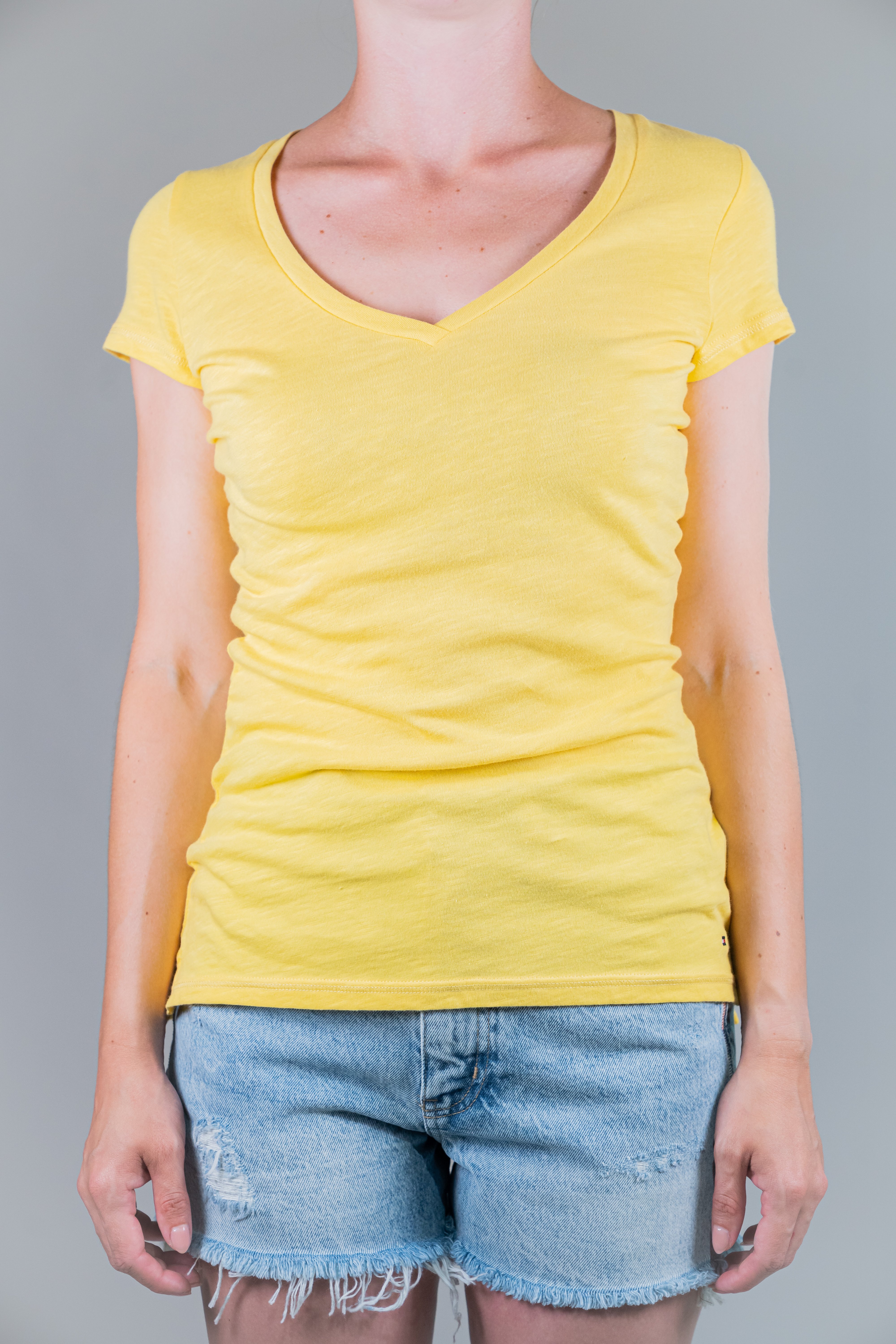 Tommy Hilfiger T-shirt - lincoln v-nk ss yellow
