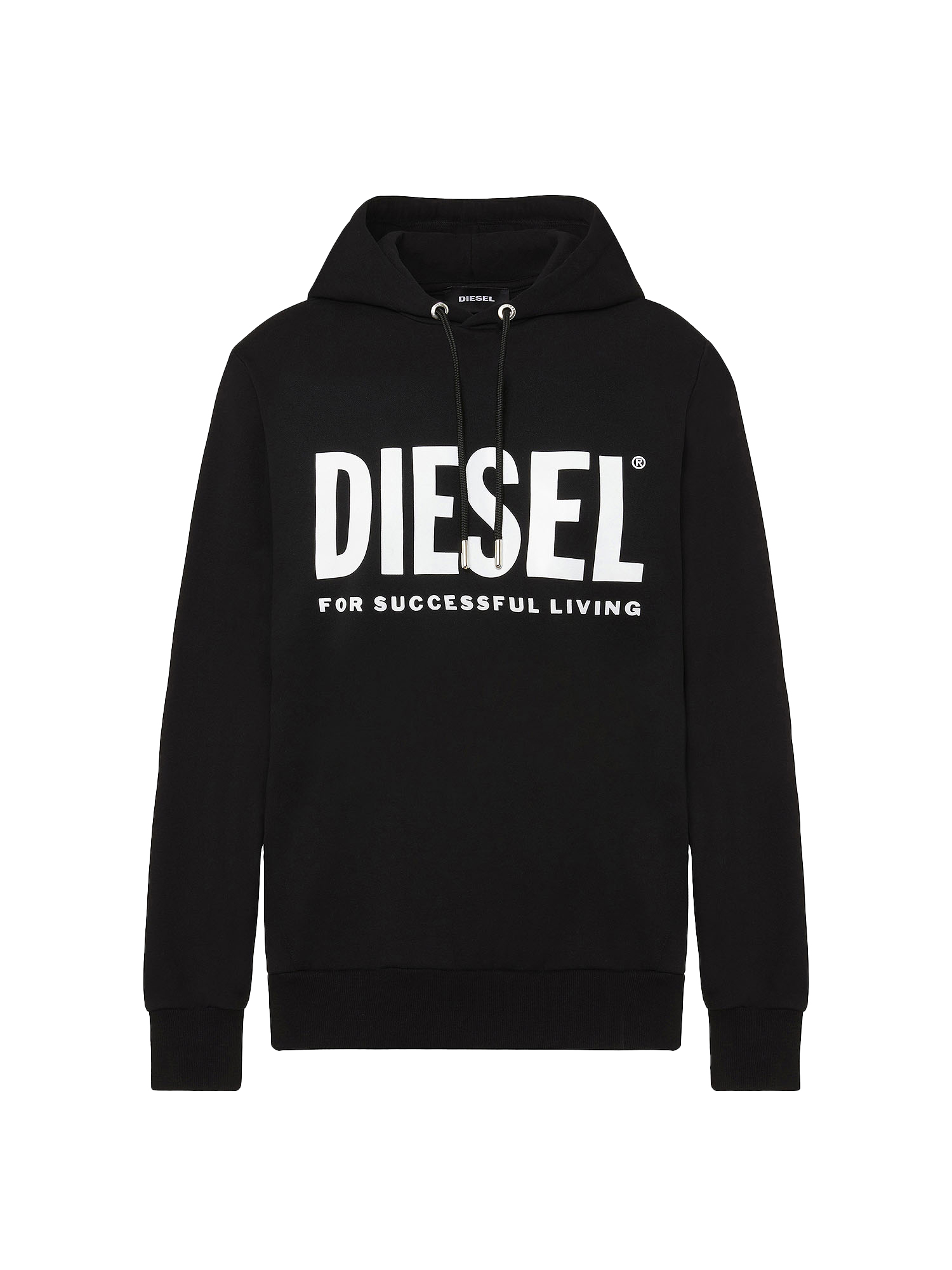 Diesel Sweatshirt - FANGHOODLOGO SWEATSHIRT black