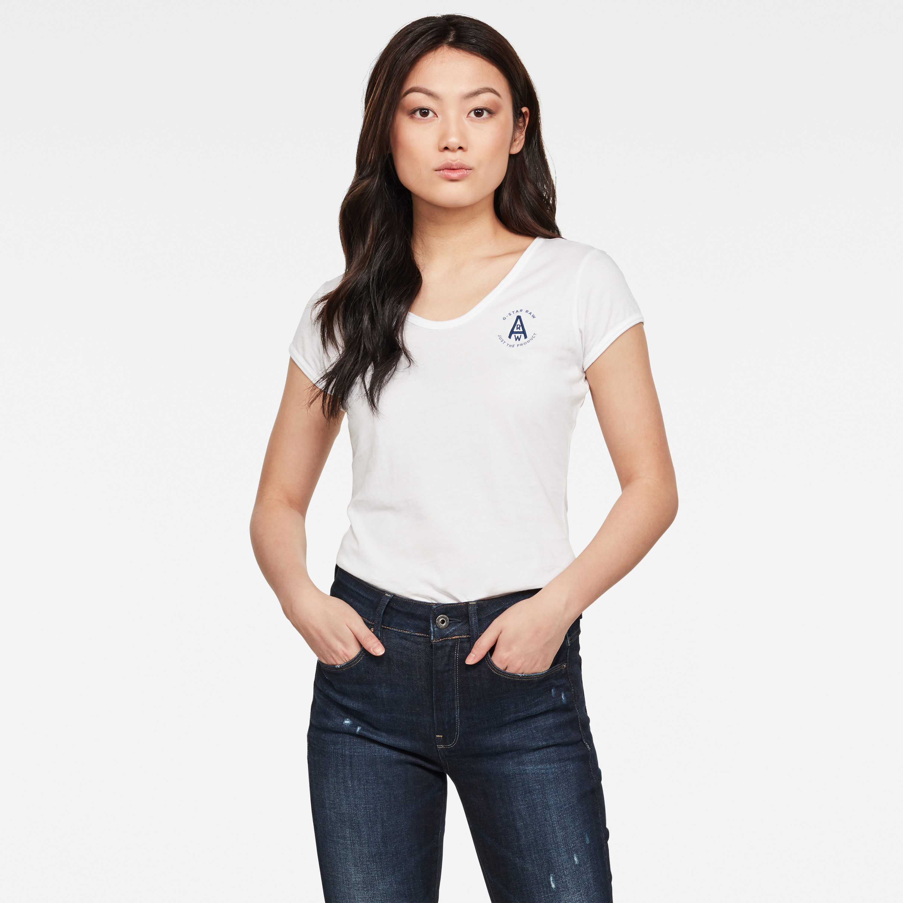 G-STAR T-shirt - Circle gr eyben ringer slim u t wmn white