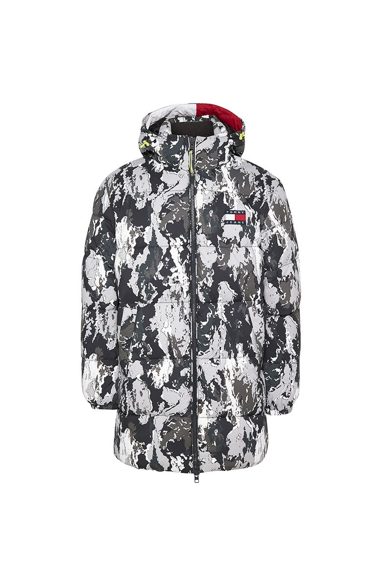 Jacket - Tommy Jeans TJM AOP LONG PUFFER multicolor