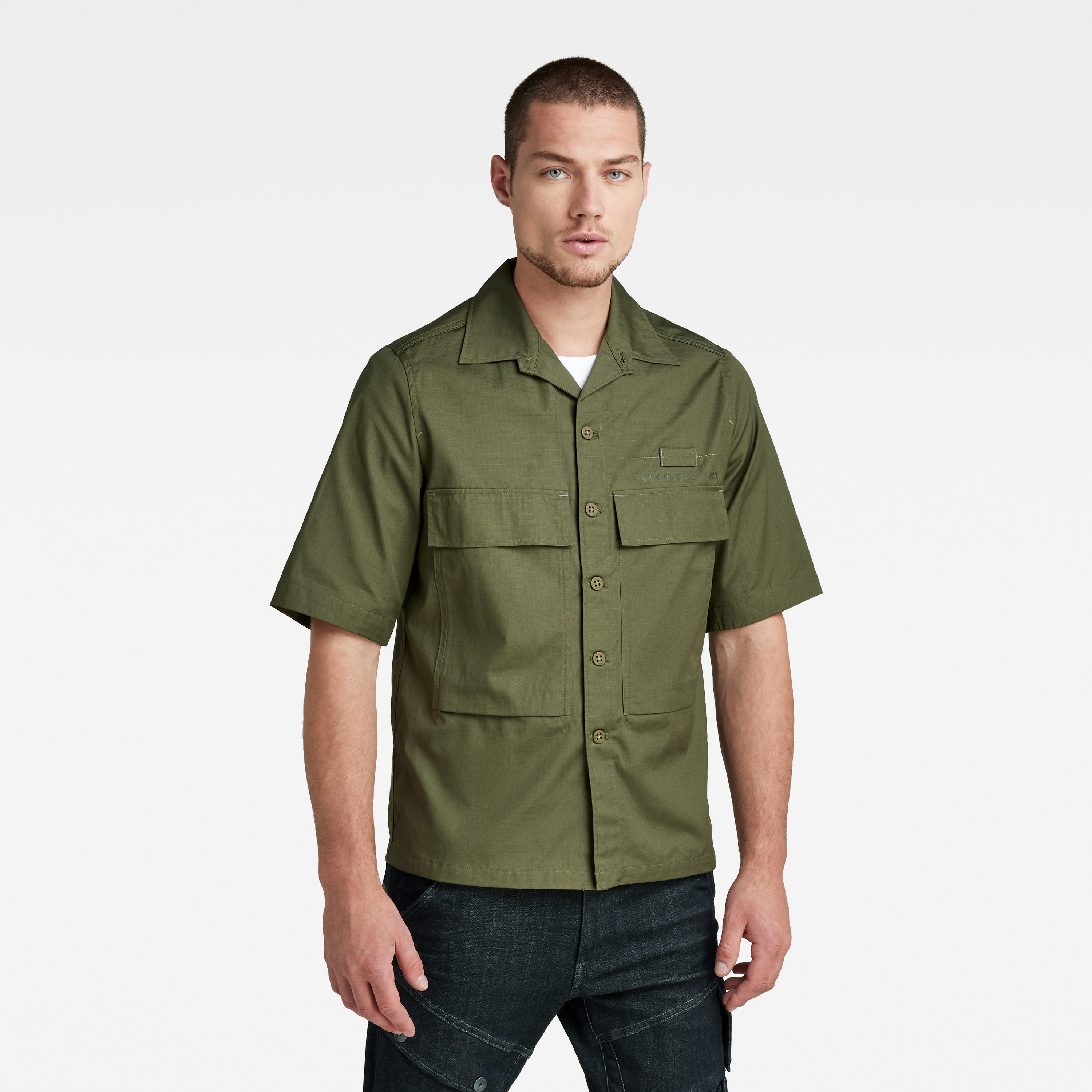 G-STAR Shirt - Pocketony Service Reg Shirt Ss Green