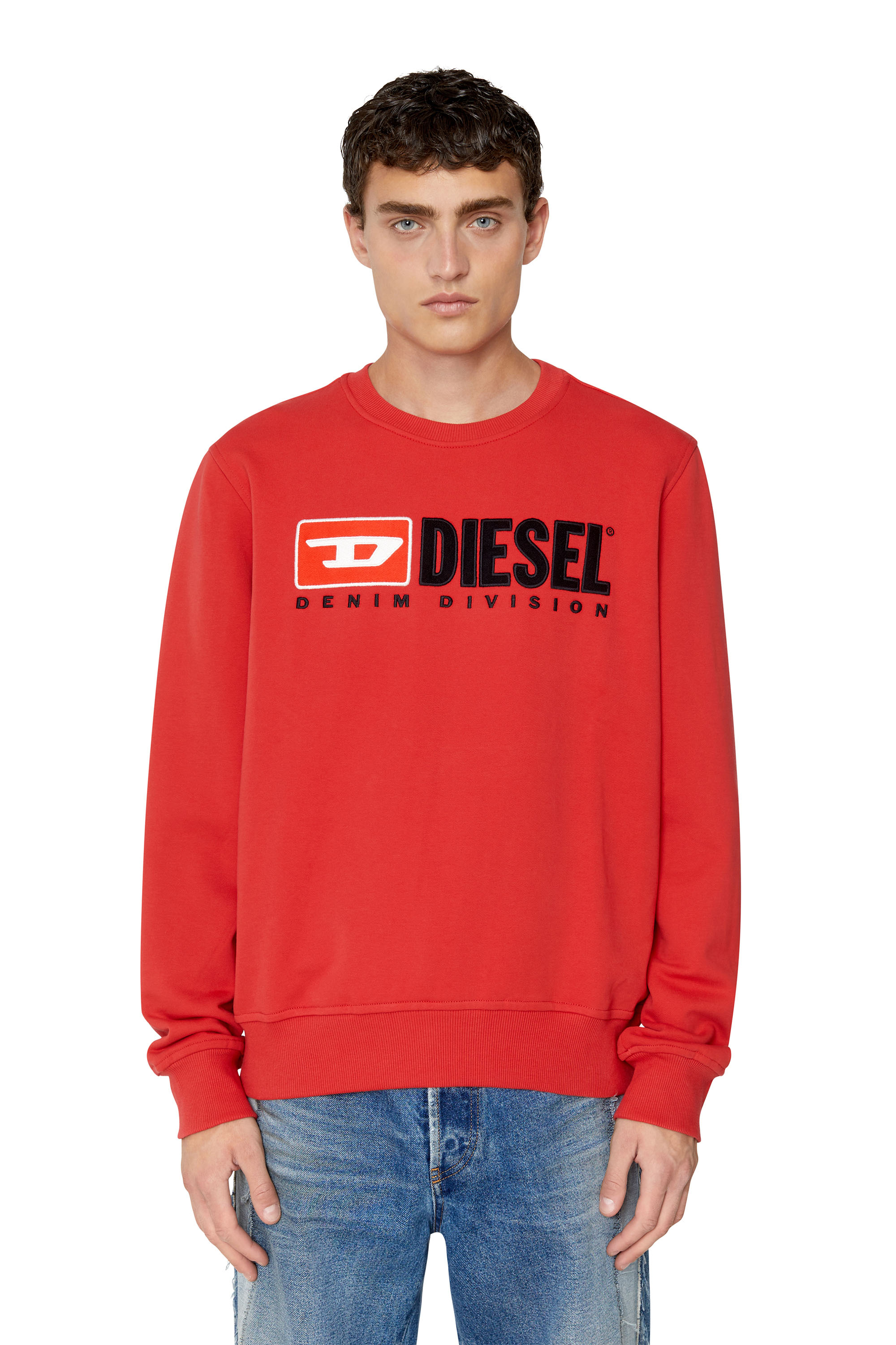 Diesel Sweatshirt - S-GINN-DIV SWEAT-SHIRT Red