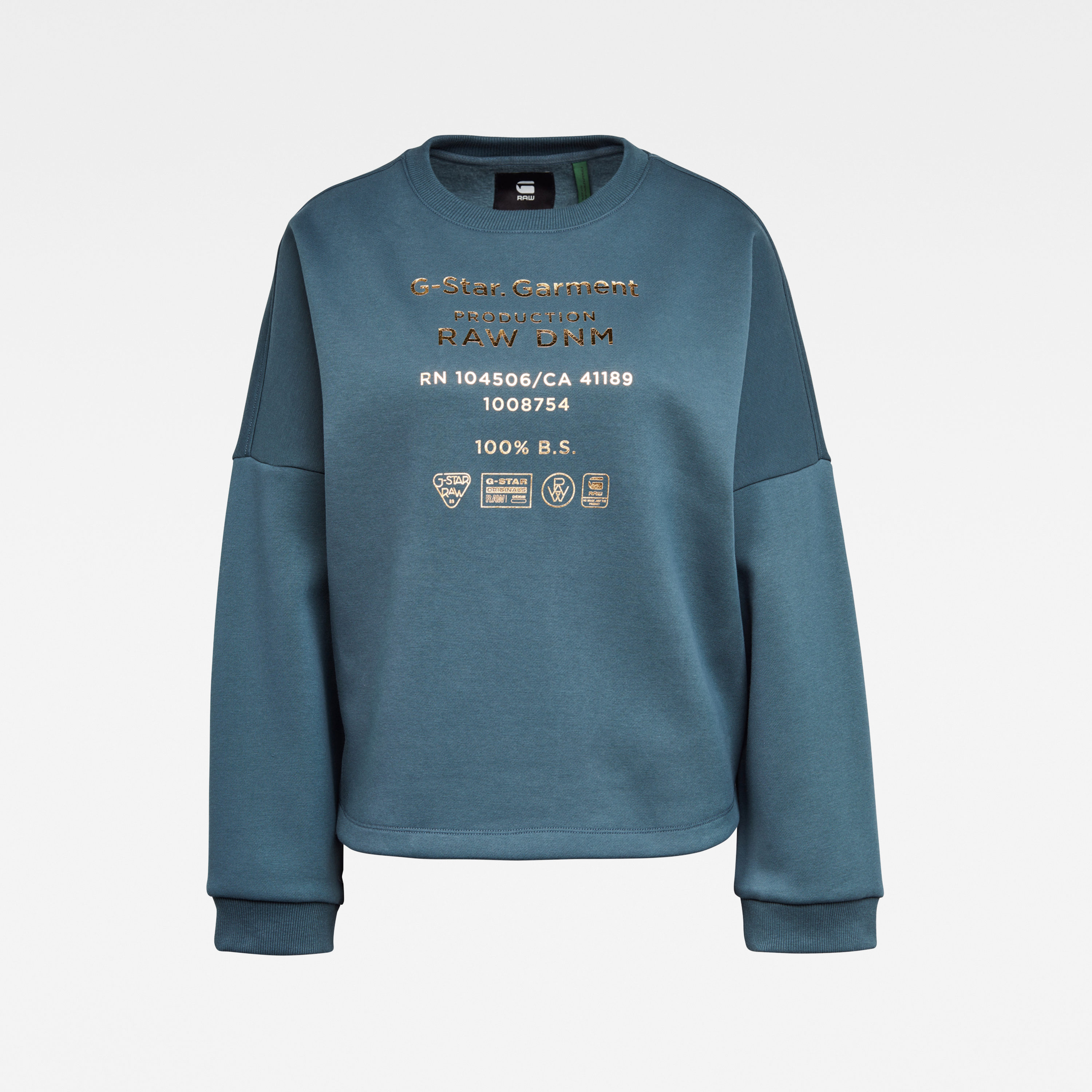 G-STAR Sweatshirt - Graphic text relaxed r sw wmn l\s steel blue