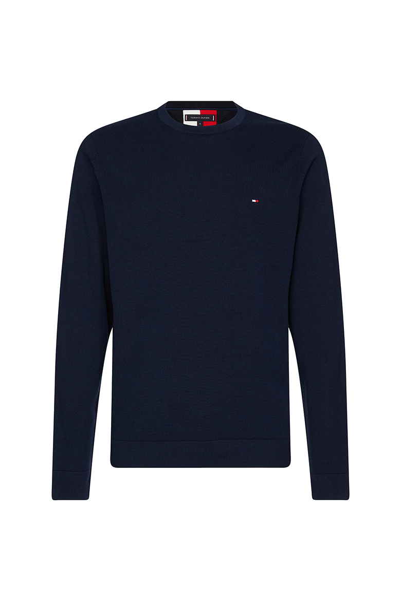 Tommy Hilfiger Sweater - DOUBLE FACE CREW NECK dark blue