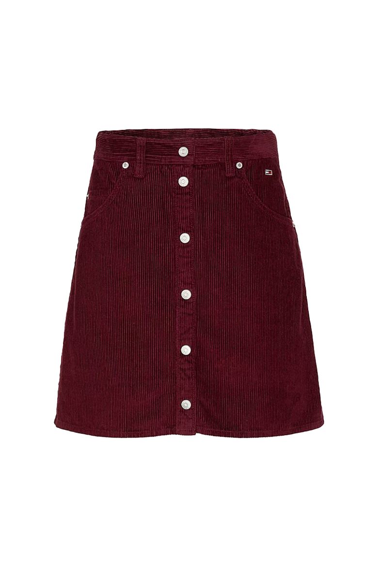 Tommy Jeans Skirt - TJW CORDUROY MINI SK red