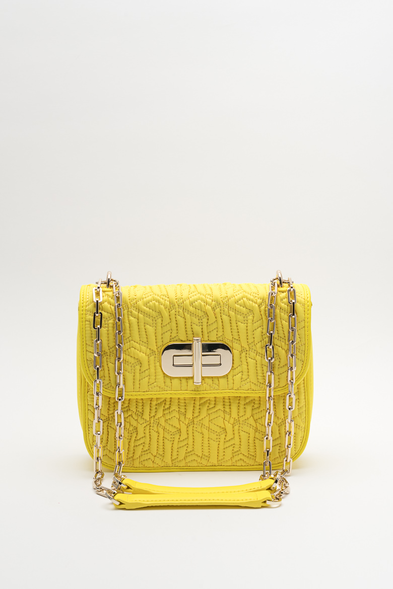 Tommy Hilfiger Handbag - TURNLOCK CROSSOVER QUILT yellow