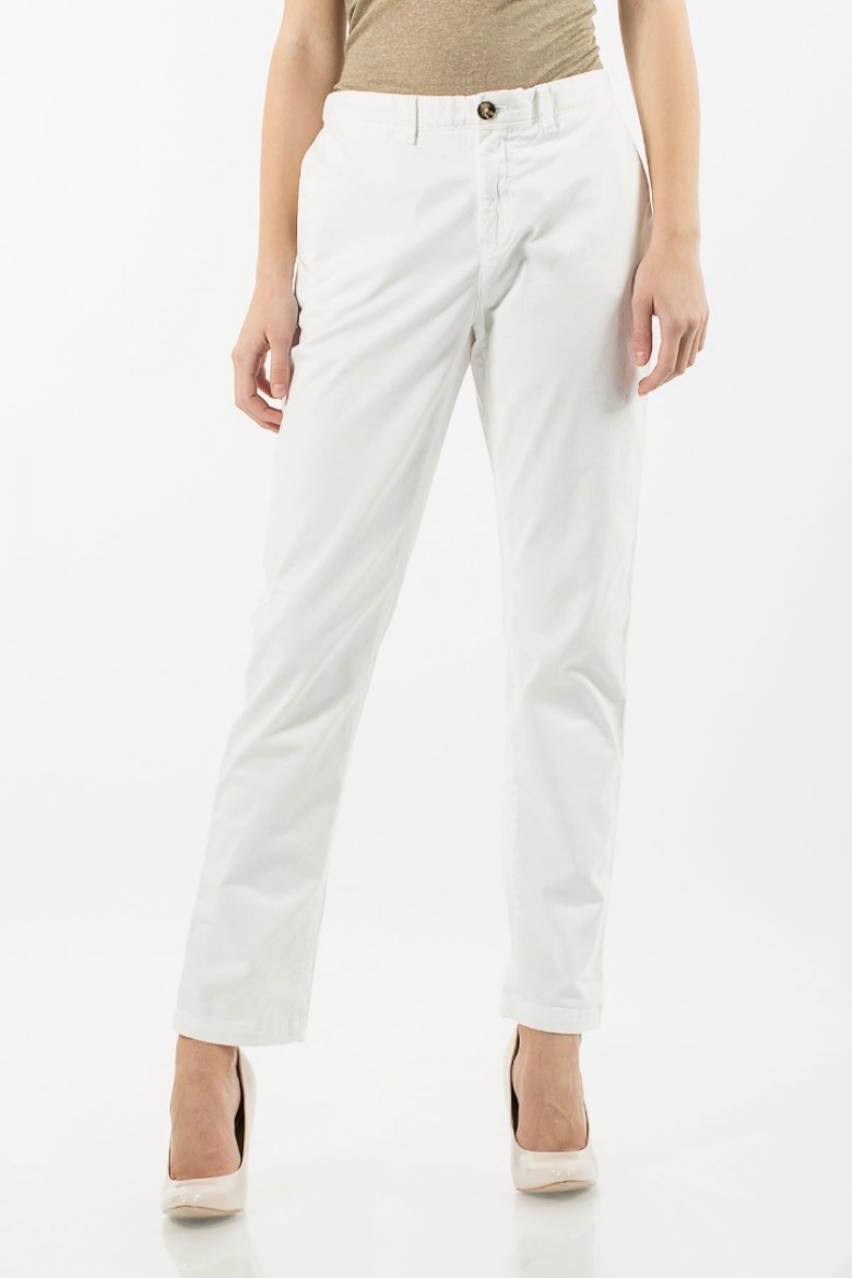 Trousers - TOMMY HILFIGER NEW JANET C1 RW CHINO GMD White