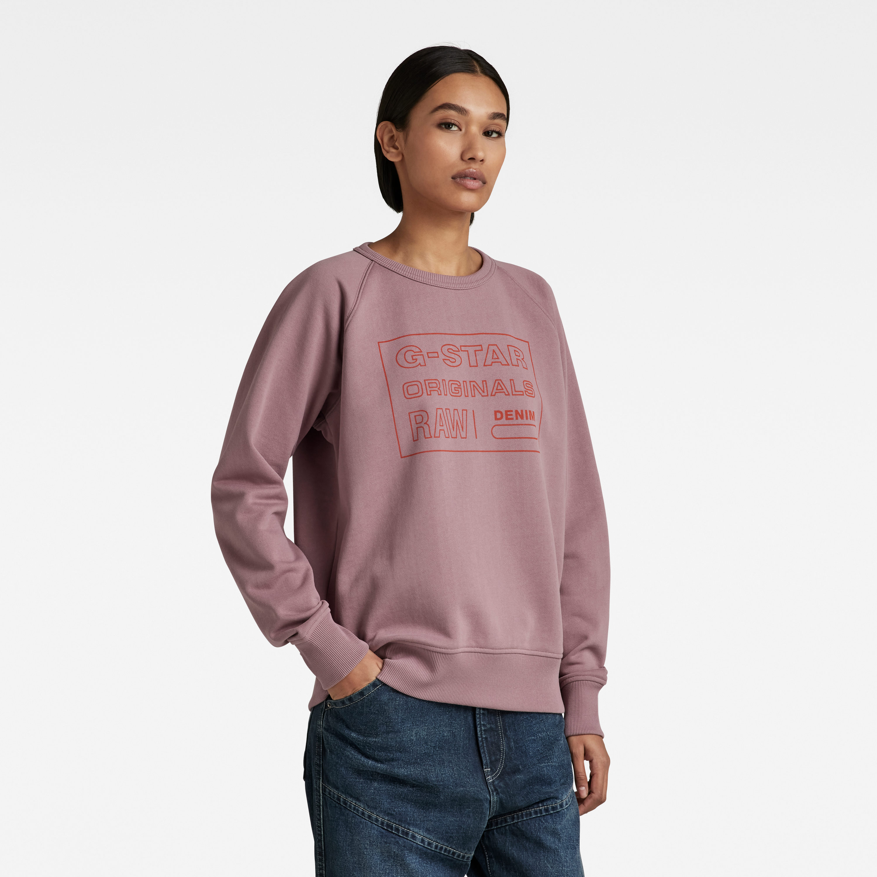 G-STAR Sweatshirt - Raglan originals sw wmn purple