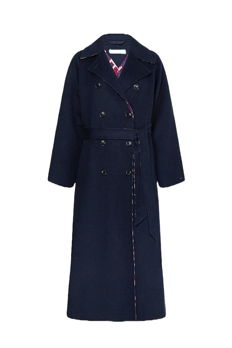 Tommy Hilfiger Coat - WOOL BLEND DF JAQUAR Patterned