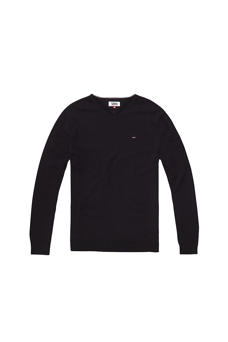 Tommy Jeans Sweater - TJM ORIGINAL V NECK SWEATER black