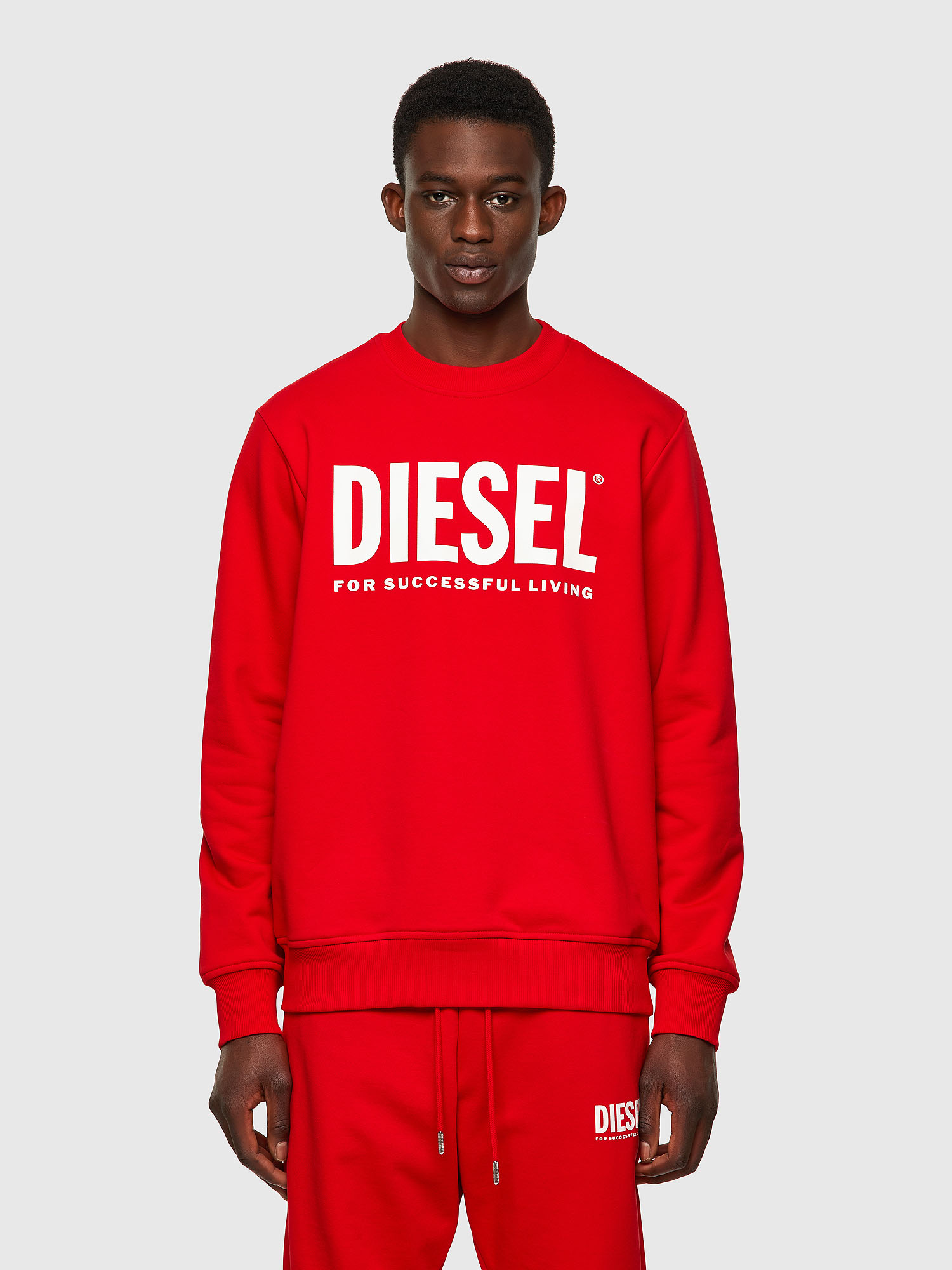 Diesel Sweatshirt - SGIRKECOLOGO SWEATSHIRT red