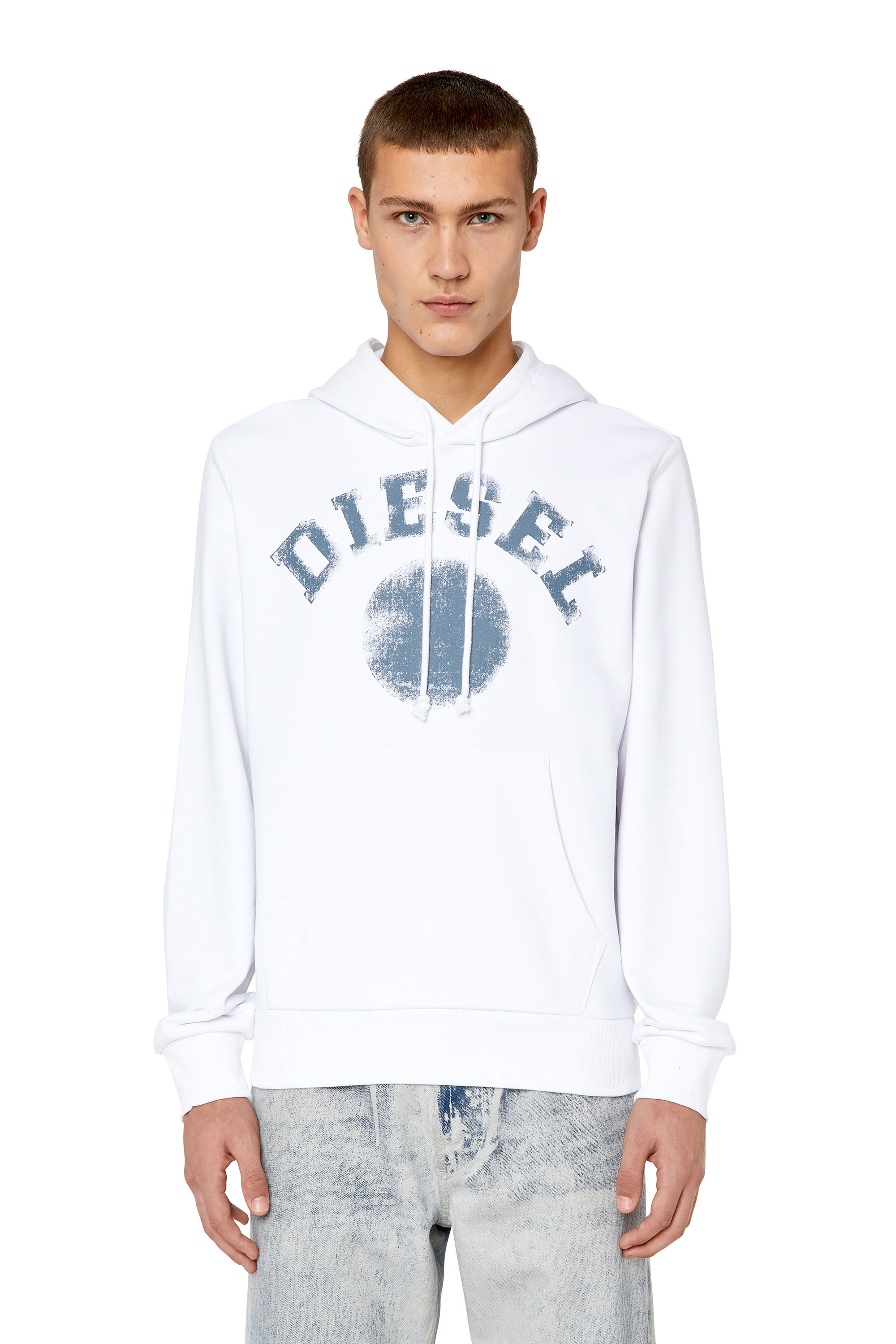 Diesel Sweatshirt - S-GINN-HOOD-K30 SWEAT-SHIRT white