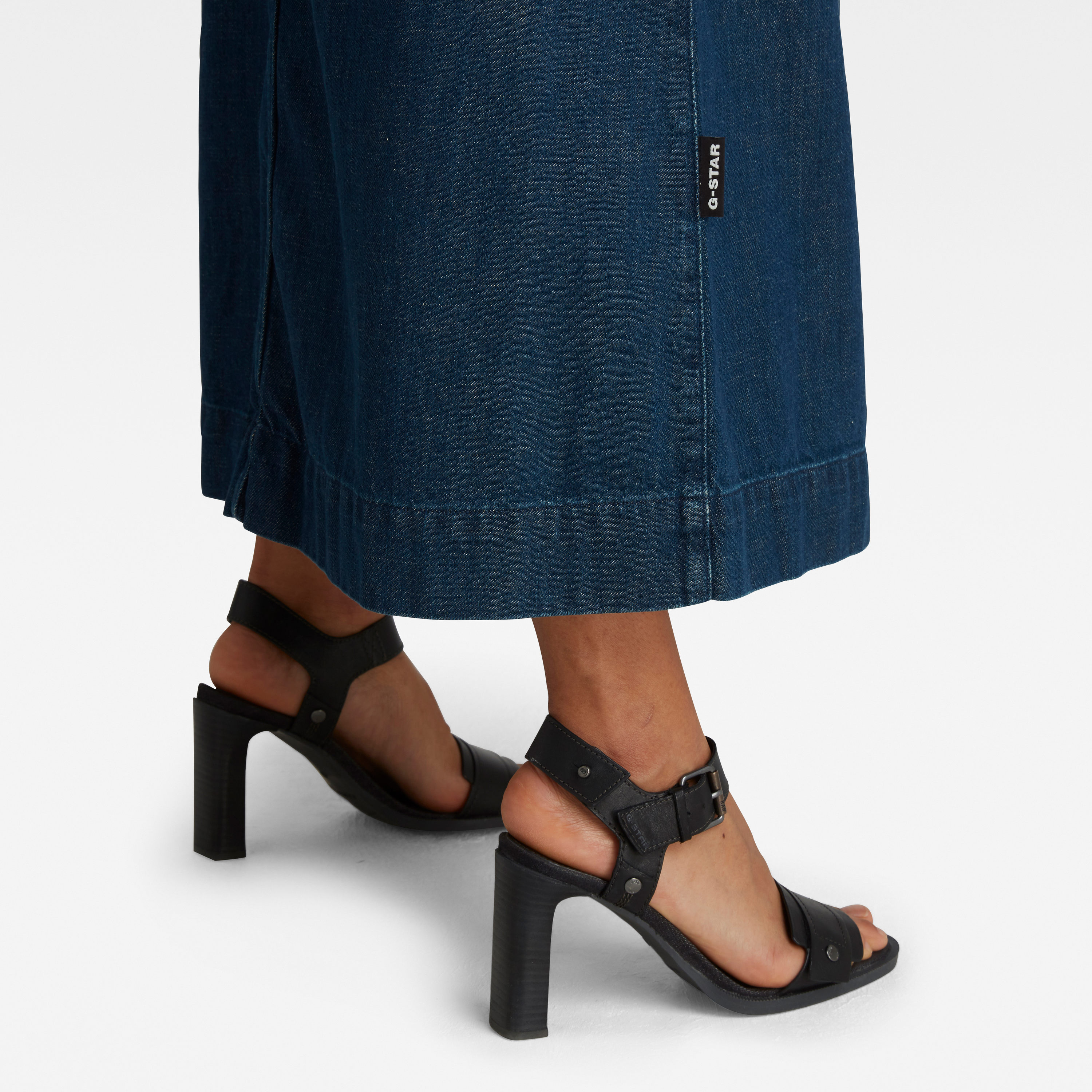 G-STAR Skirt - A-line Maxi Wrap Skirt Dark Blue