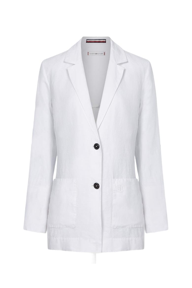 Tommy Hilfiger Blazer - LINEN RELAXED SB BLAZER White