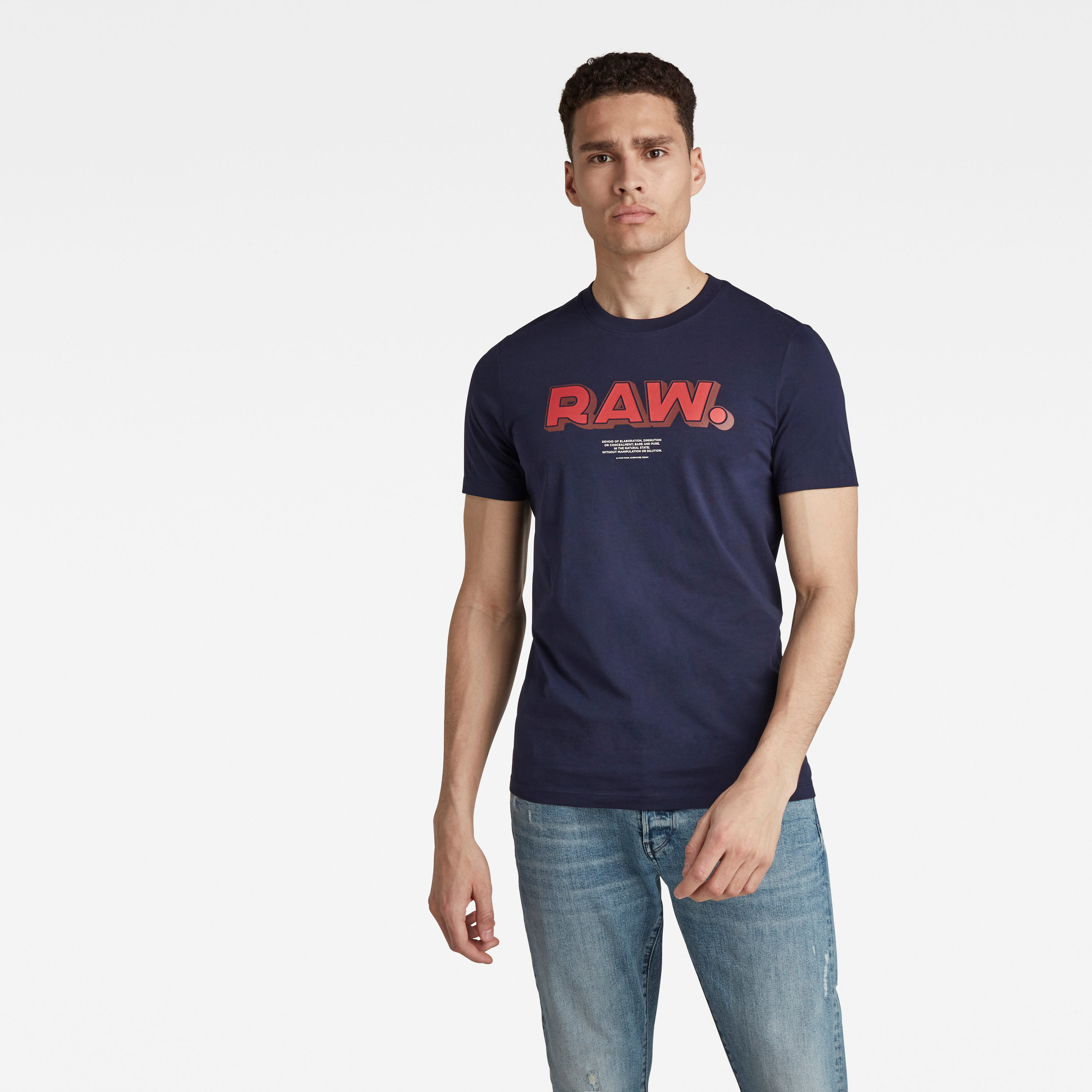 G-STAR T-shirt - RAW. Slim R T Blue